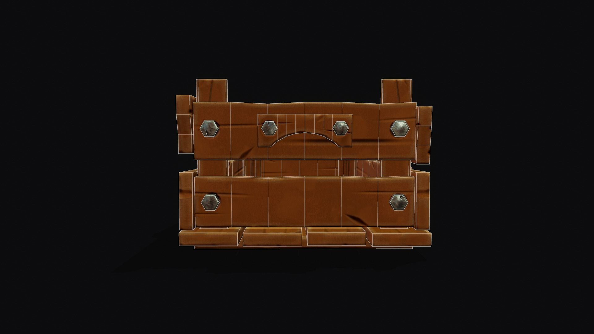 Stylized Wooden Crate - Tutorial Included Low-poly 3D model_5