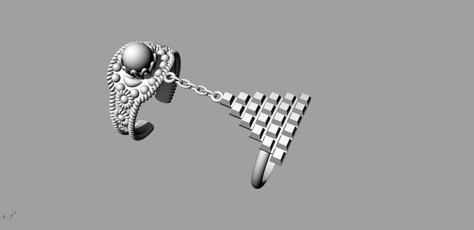 Silver ring Jewelry 3D print model_2