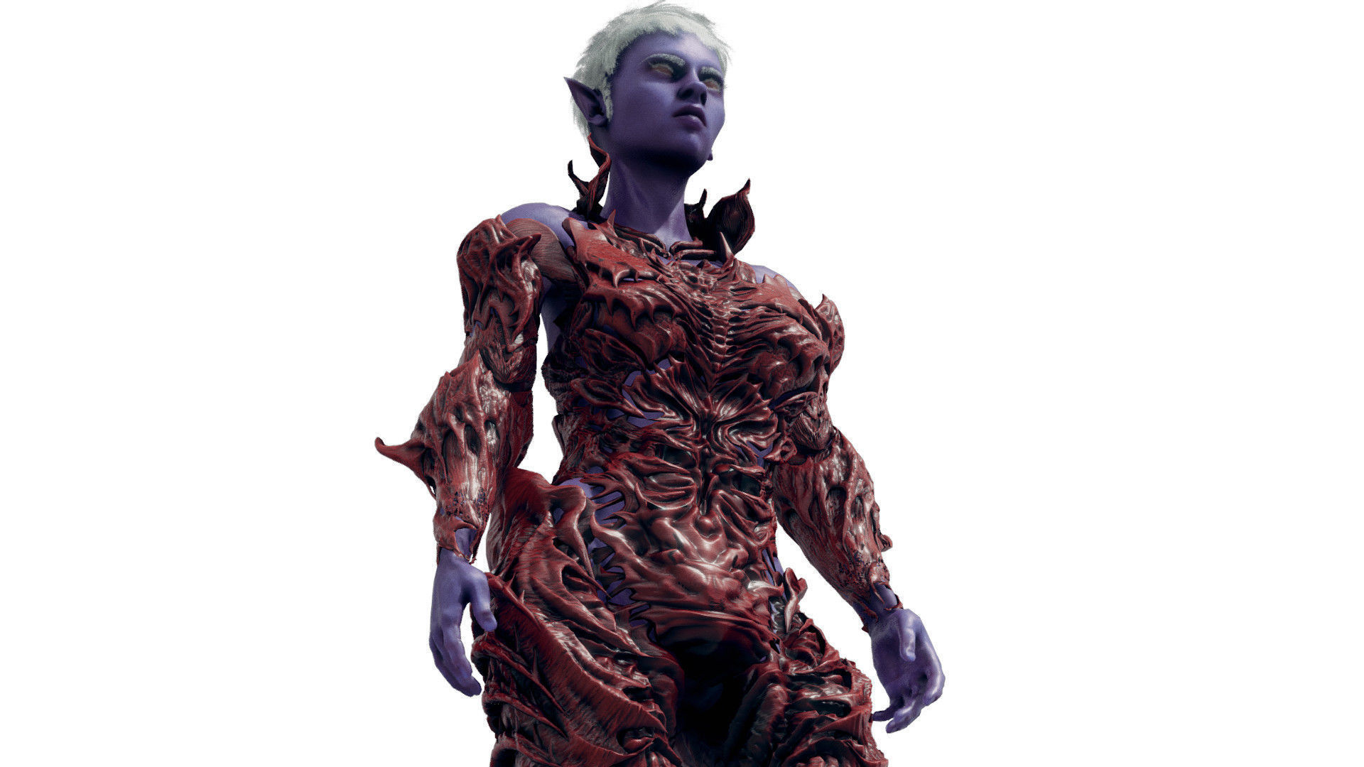 Dark Elf Low-poly 3D model_8