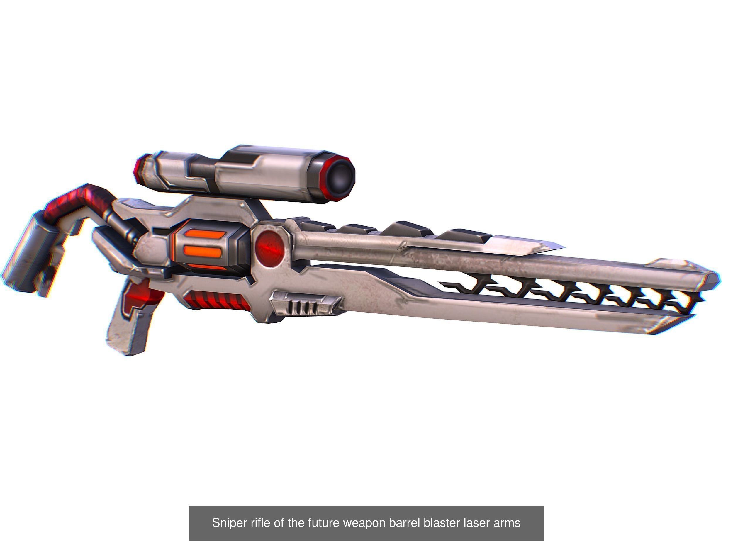 Weapons Set 4 Gun Pistol Assault rifle Sniper rifle machine gun 3D Model Collection_22