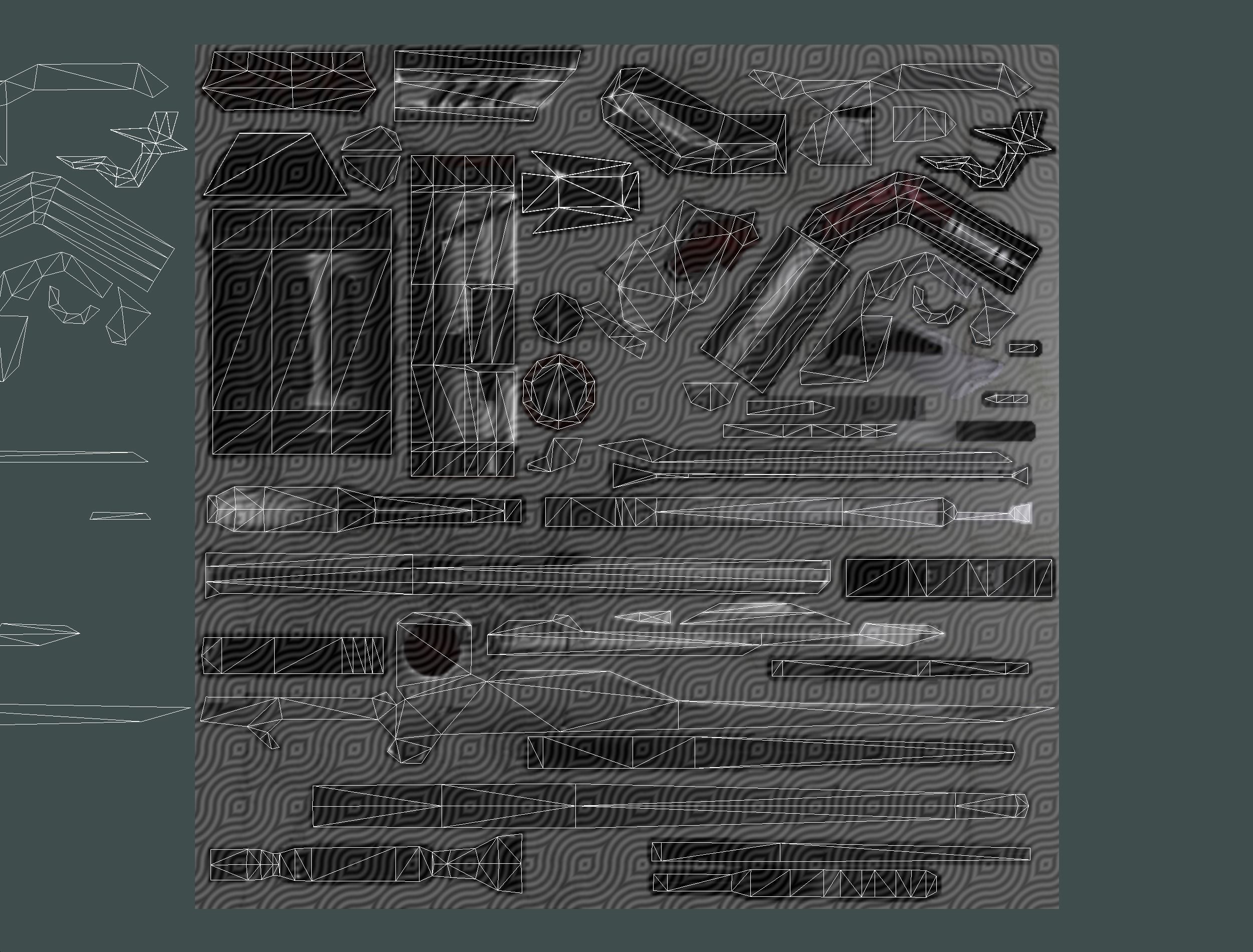 Weapons Set 4 Gun Pistol Assault rifle Sniper rifle machine gun 3D Model Collection_36