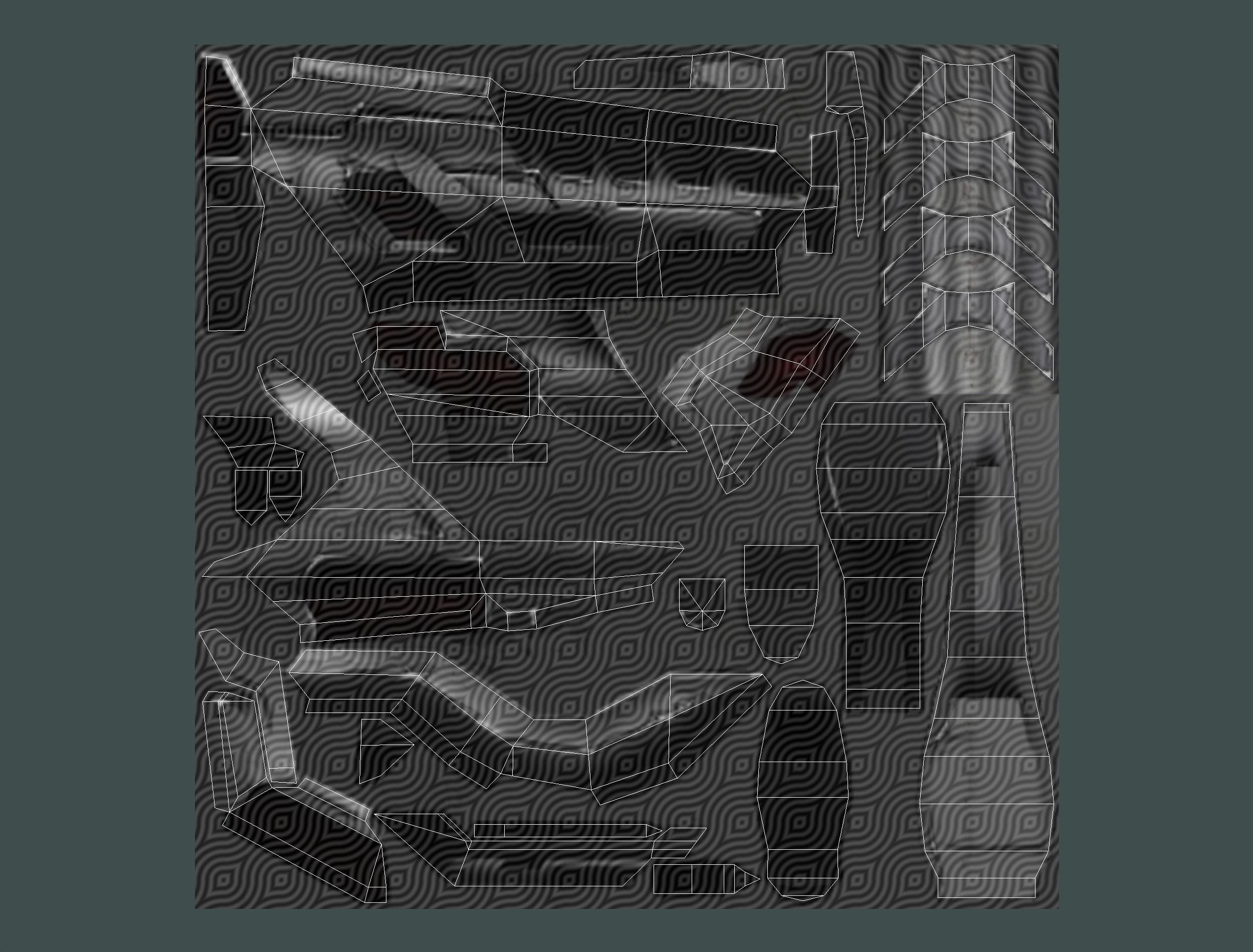 Weapons Set 4 Gun Pistol Assault rifle Sniper rifle machine gun 3D Model Collection_37