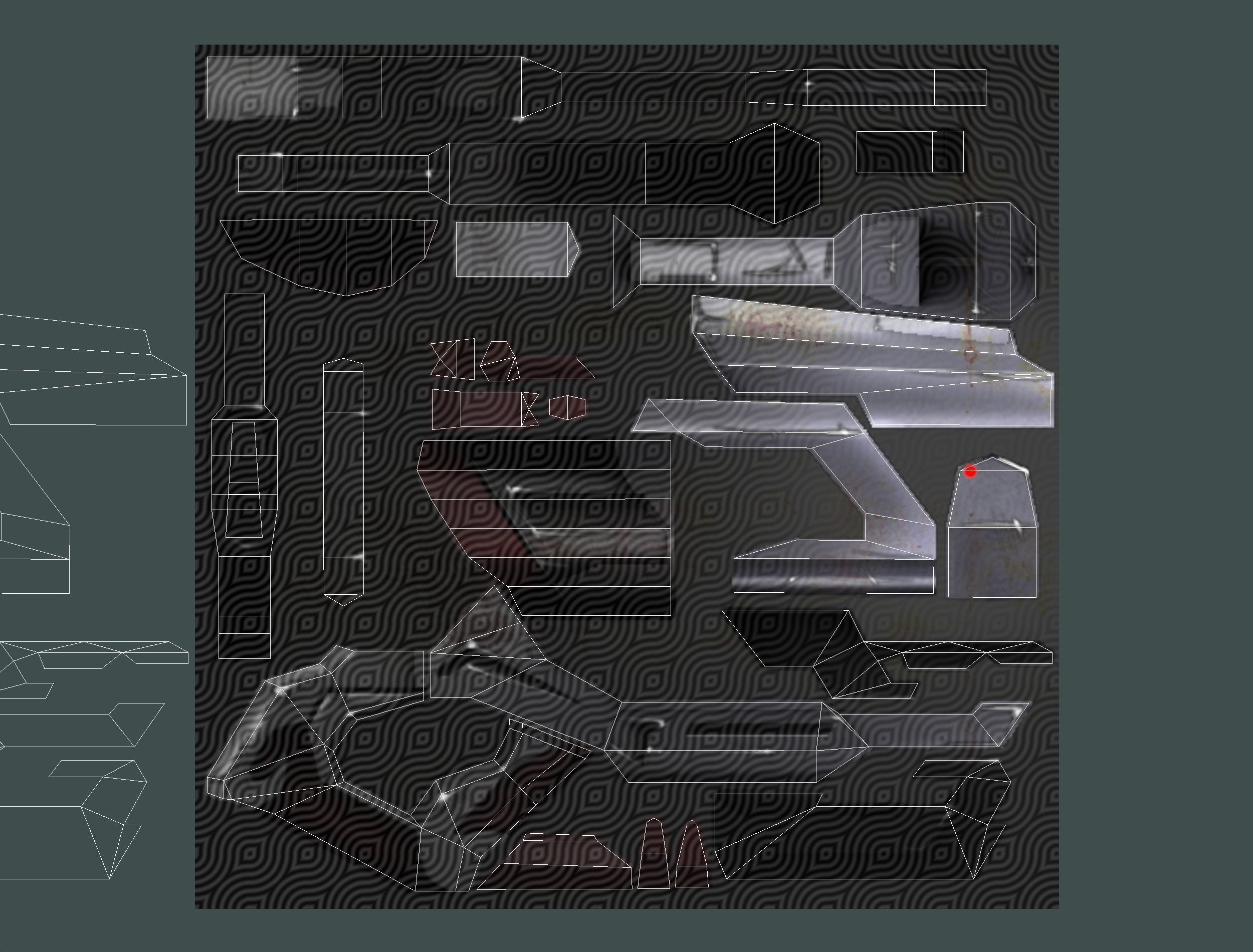 Weapons Set 4 Gun Pistol Assault rifle Sniper rifle machine gun 3D Model Collection_35