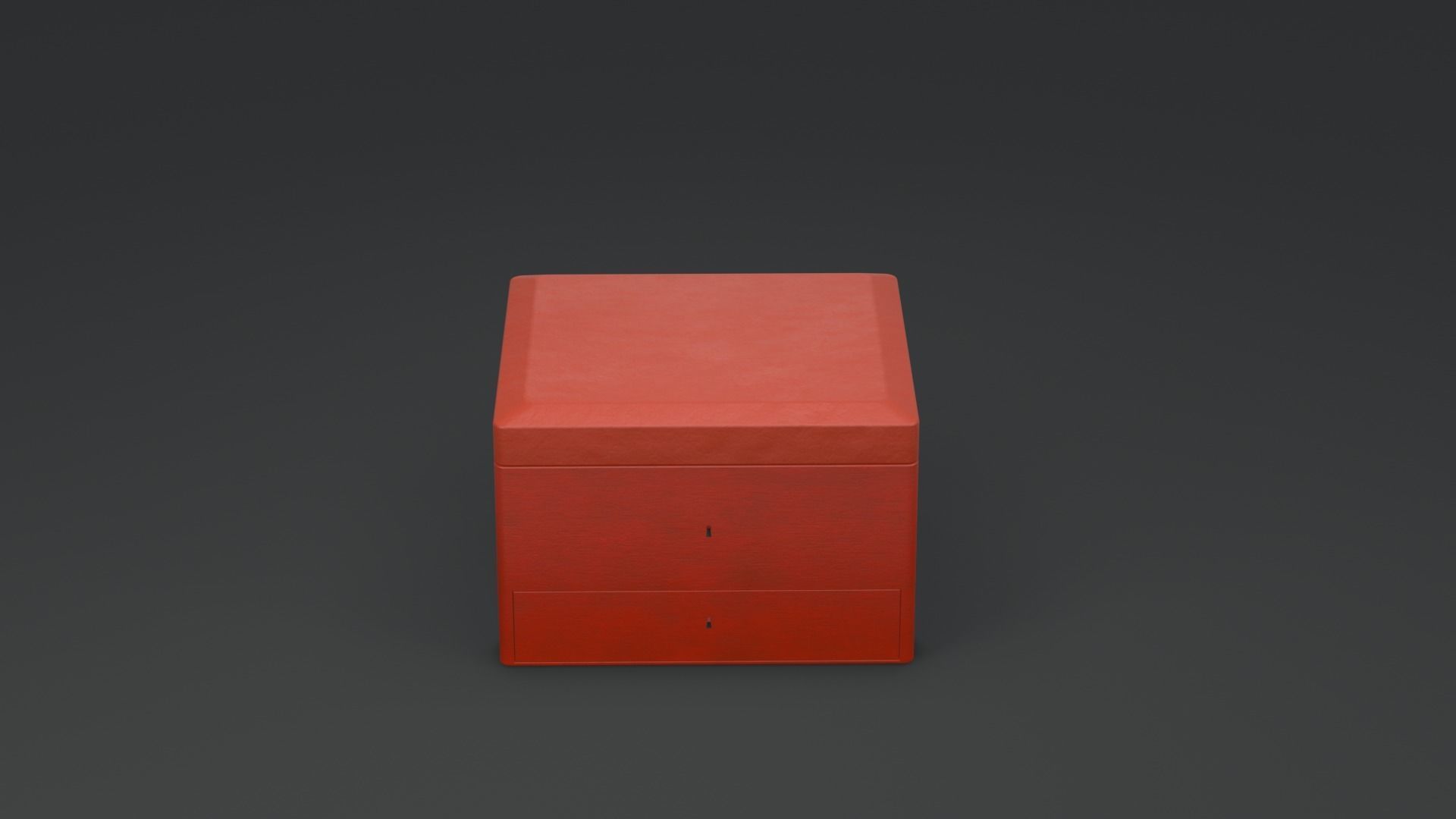 Queen Red Wooden Box 3D model_8