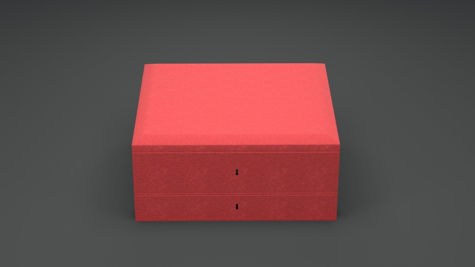 Queen Red Wooden Box 3D model_12