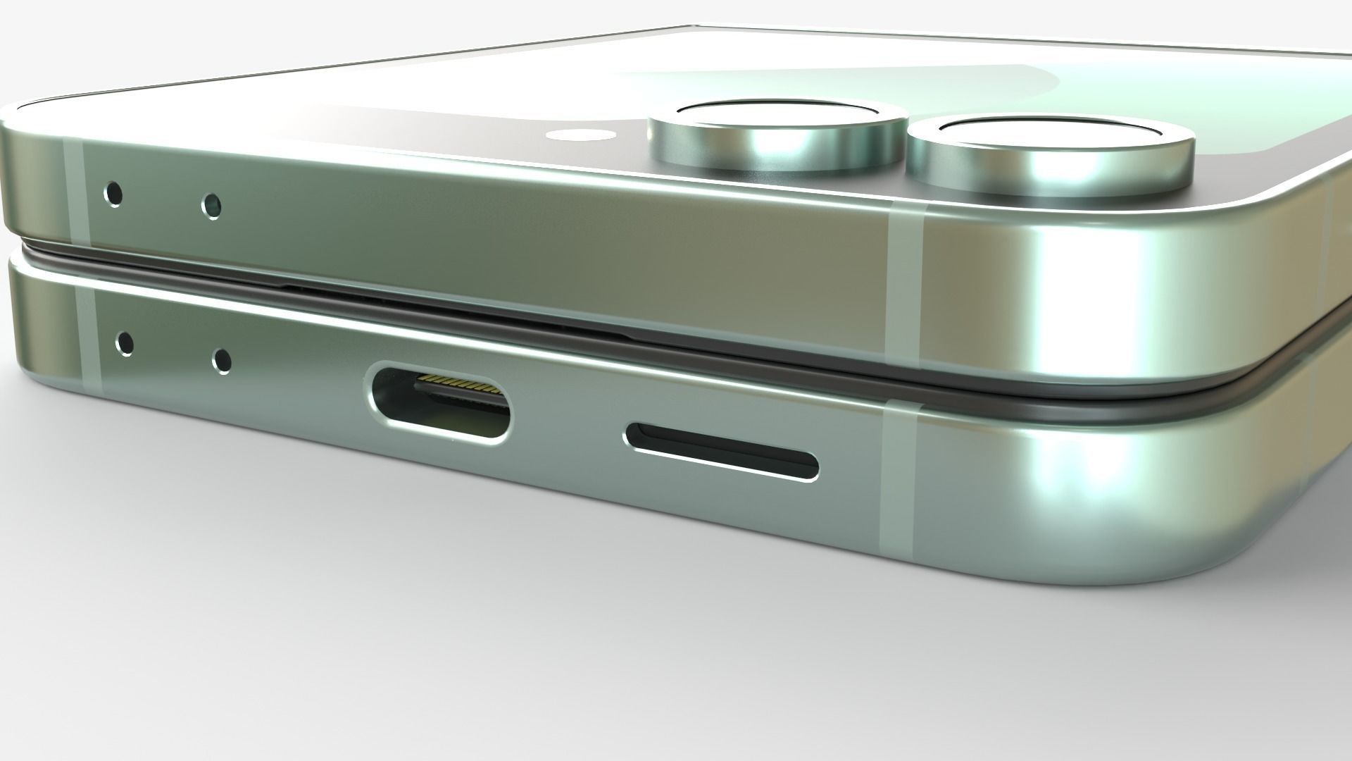 Samsung Galaxy Z Flip 6 mint 3D model_7