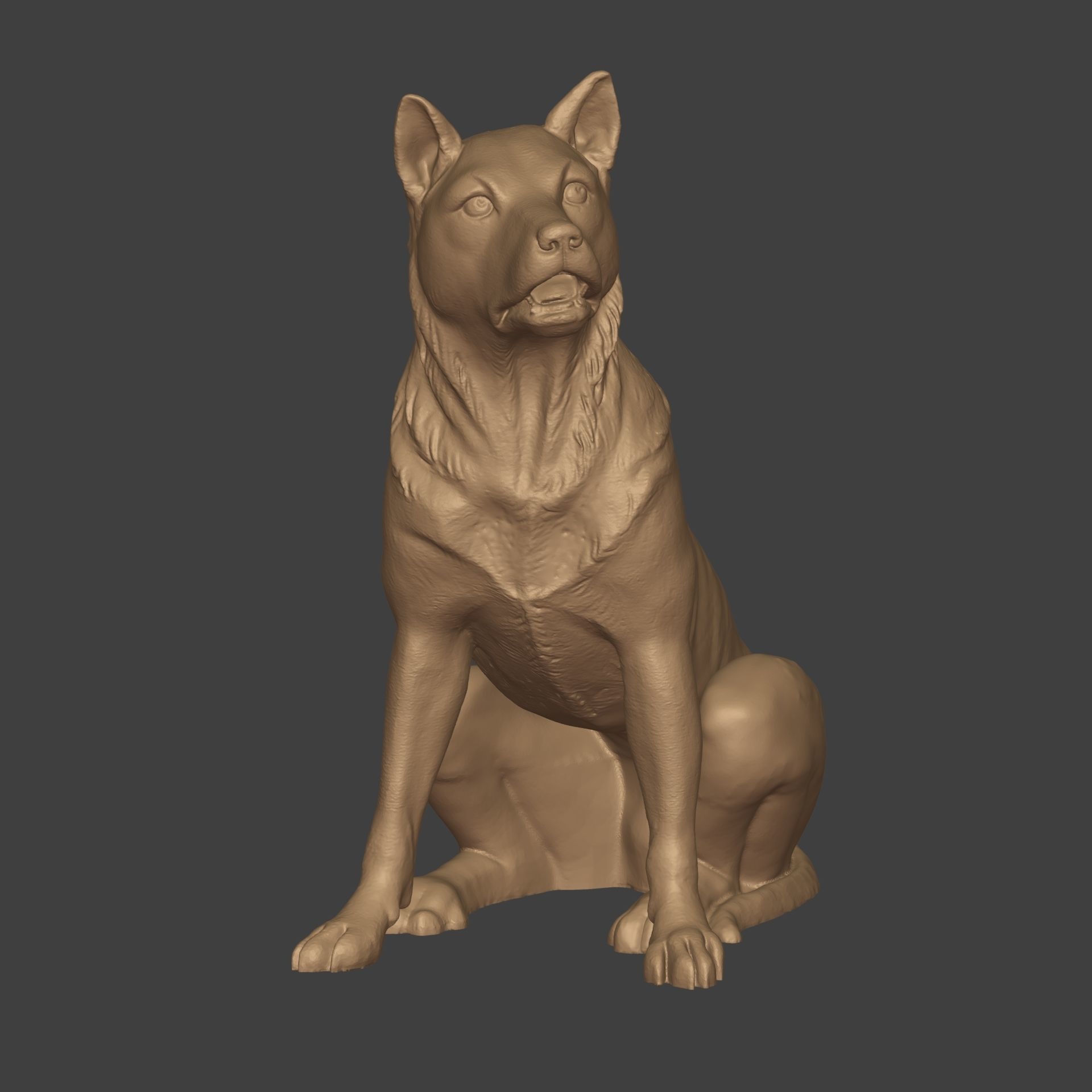 Dog Statue 3D print model_3