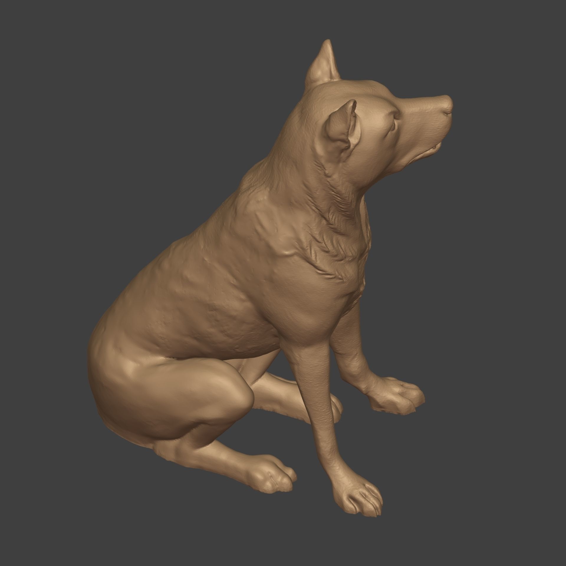 Dog Statue 3D print model_7