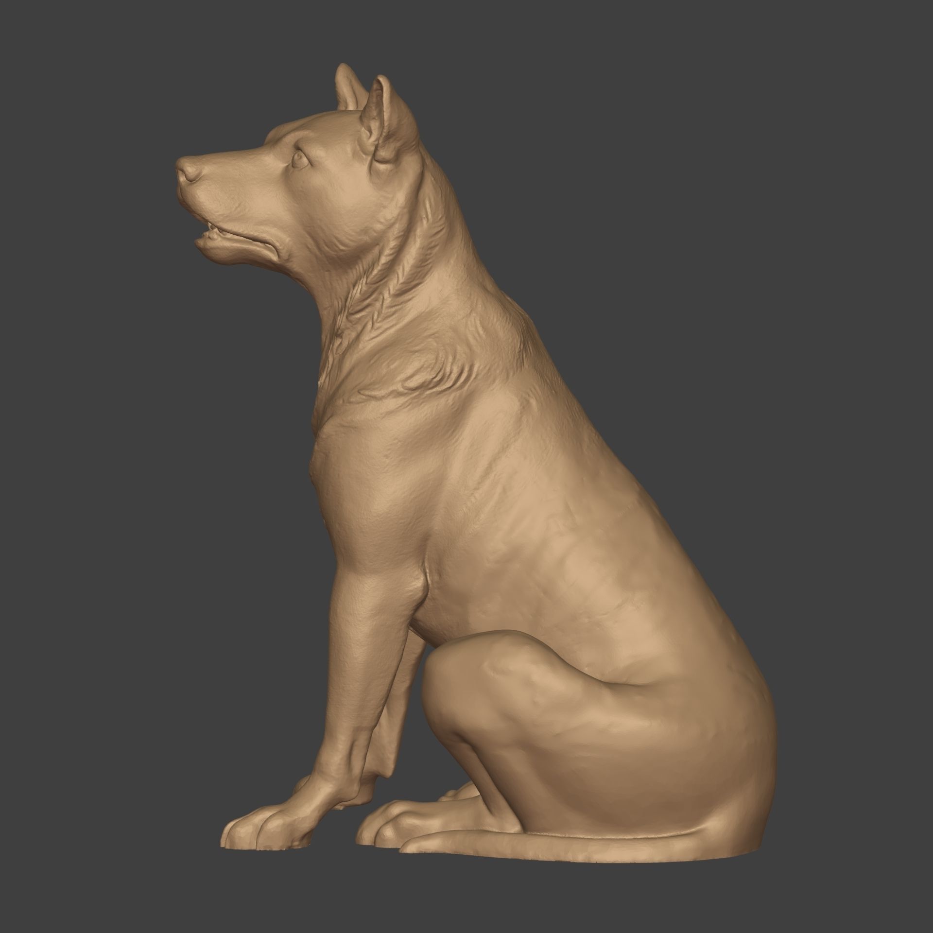 Dog Statue 3D print model_6