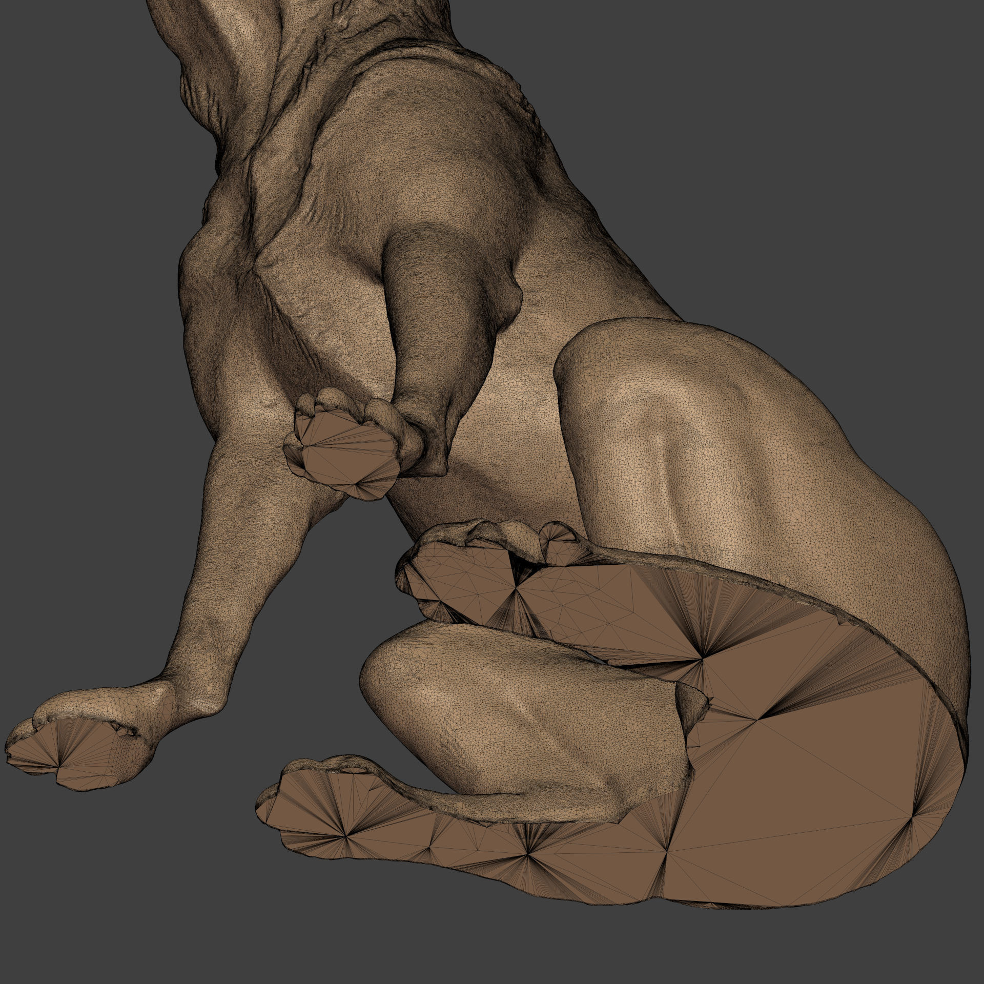 Dog Statue 3D print model_14