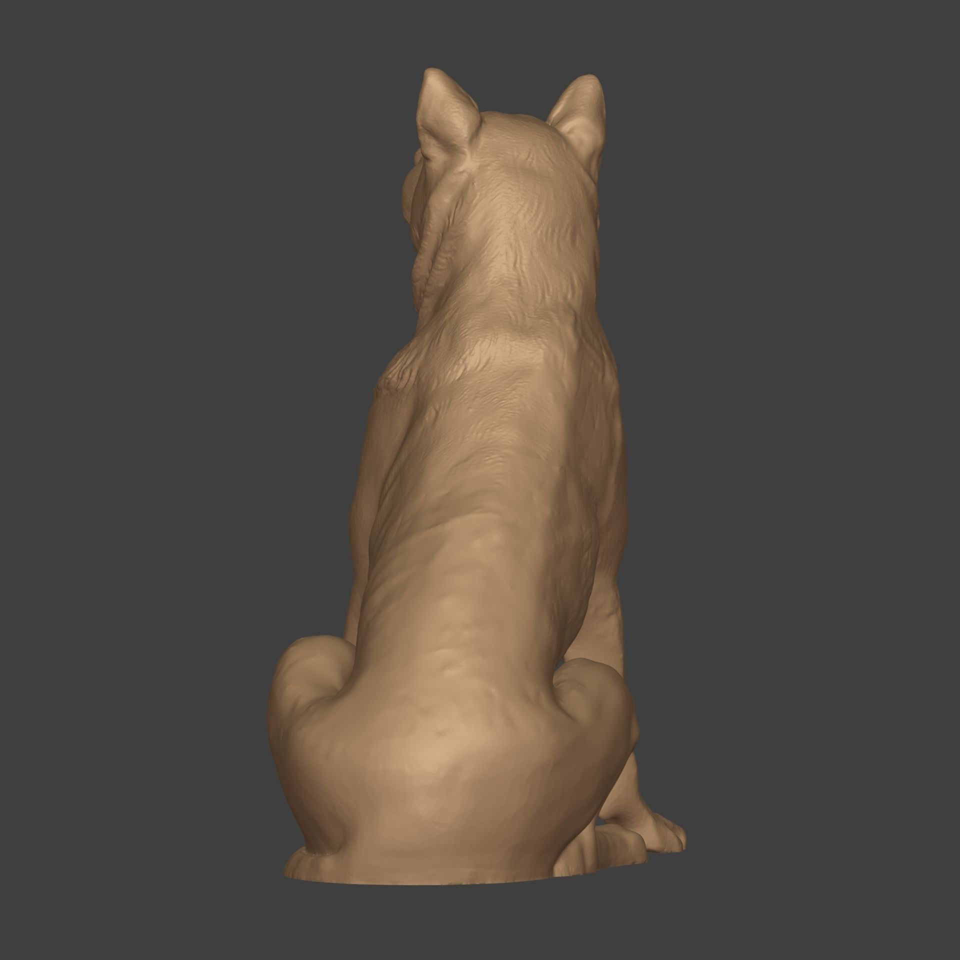 Dog Statue 3D print model_8