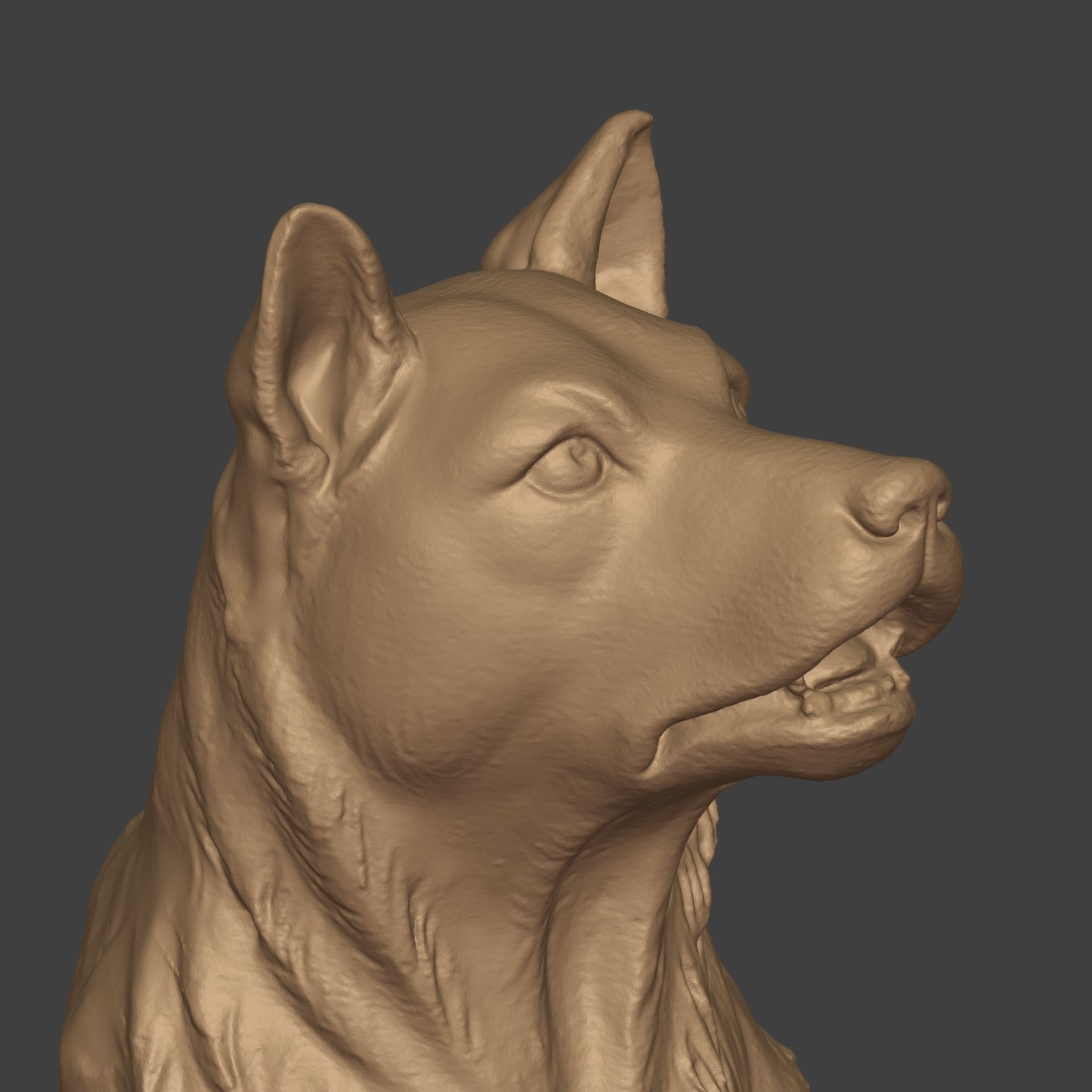 Dog Statue 3D print model_11