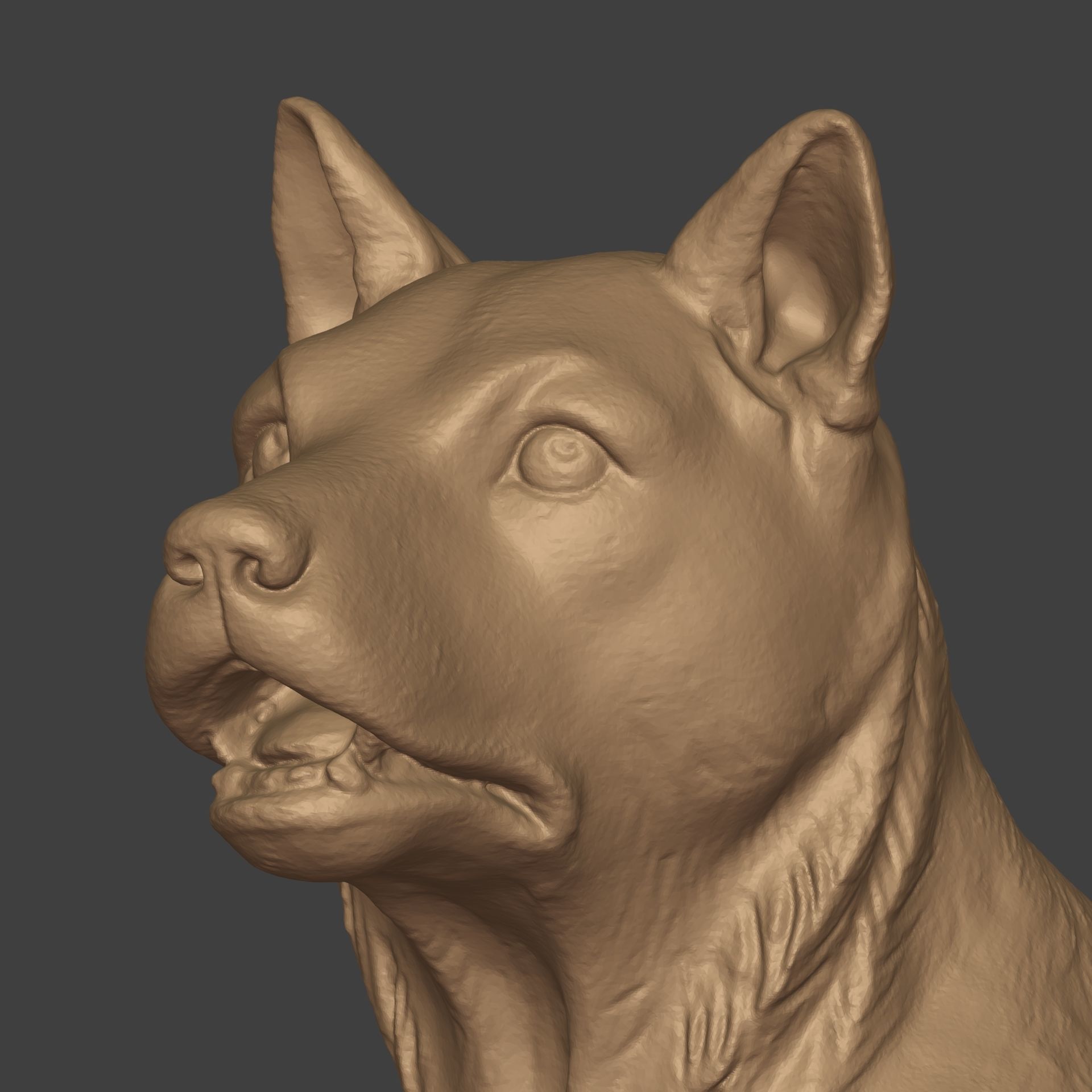 Dog Statue 3D print model_10