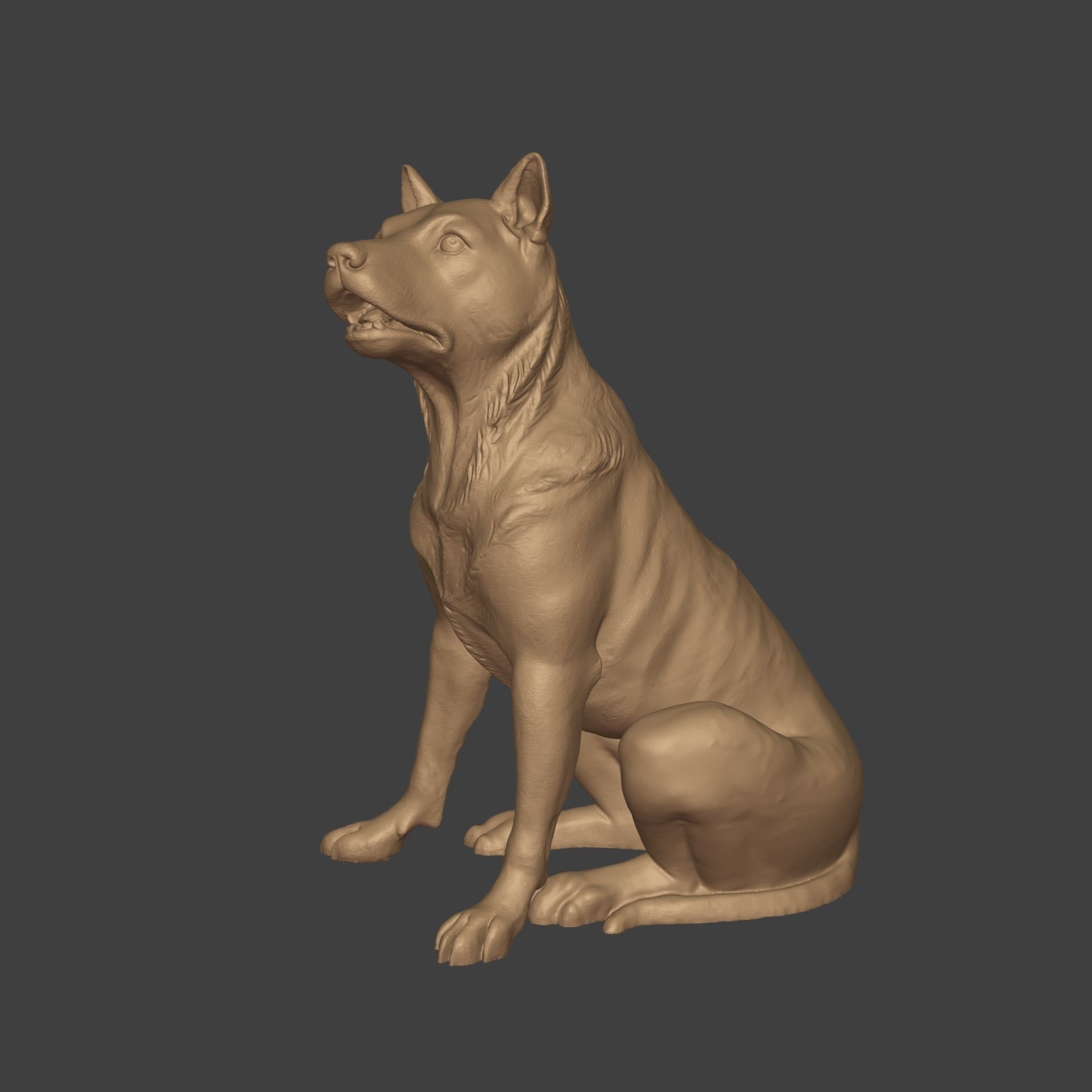 Dog Statue 3D print model_1