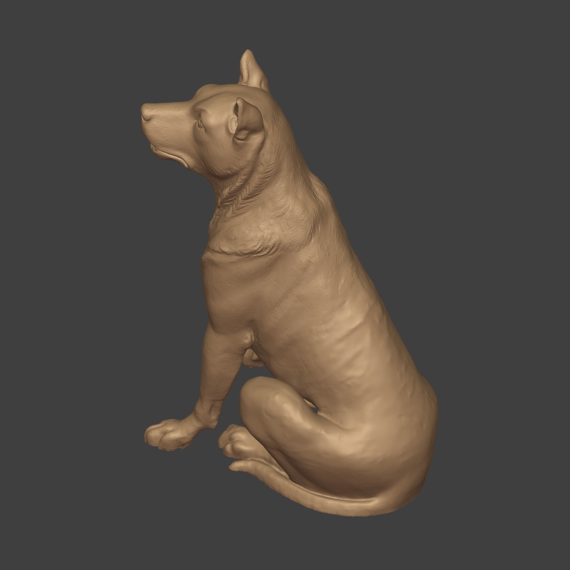 Dog Statue 3D print model_9