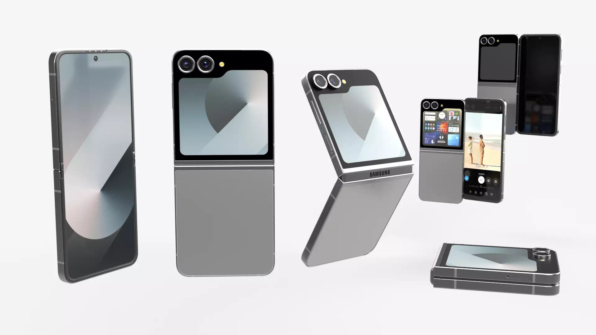 Samsung Galaxy Z Flip 6 sliver 3D model_0