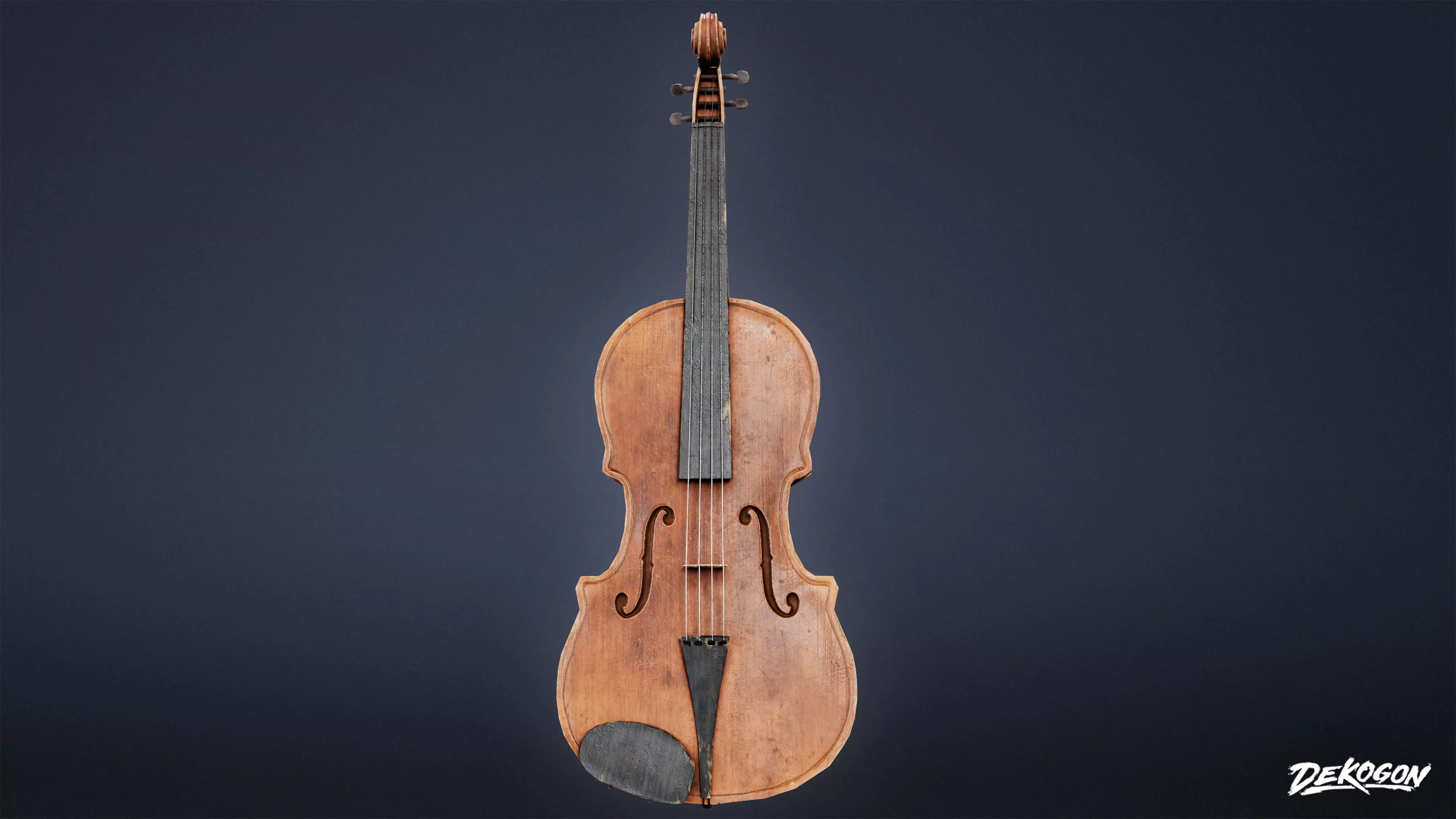 ATTIC - Violin 01 - LOW POLY Low-poly 3D model
