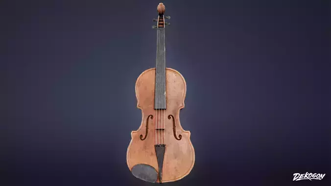 ATTIC - Violin 01 - LOW POLY Low-poly 3D model