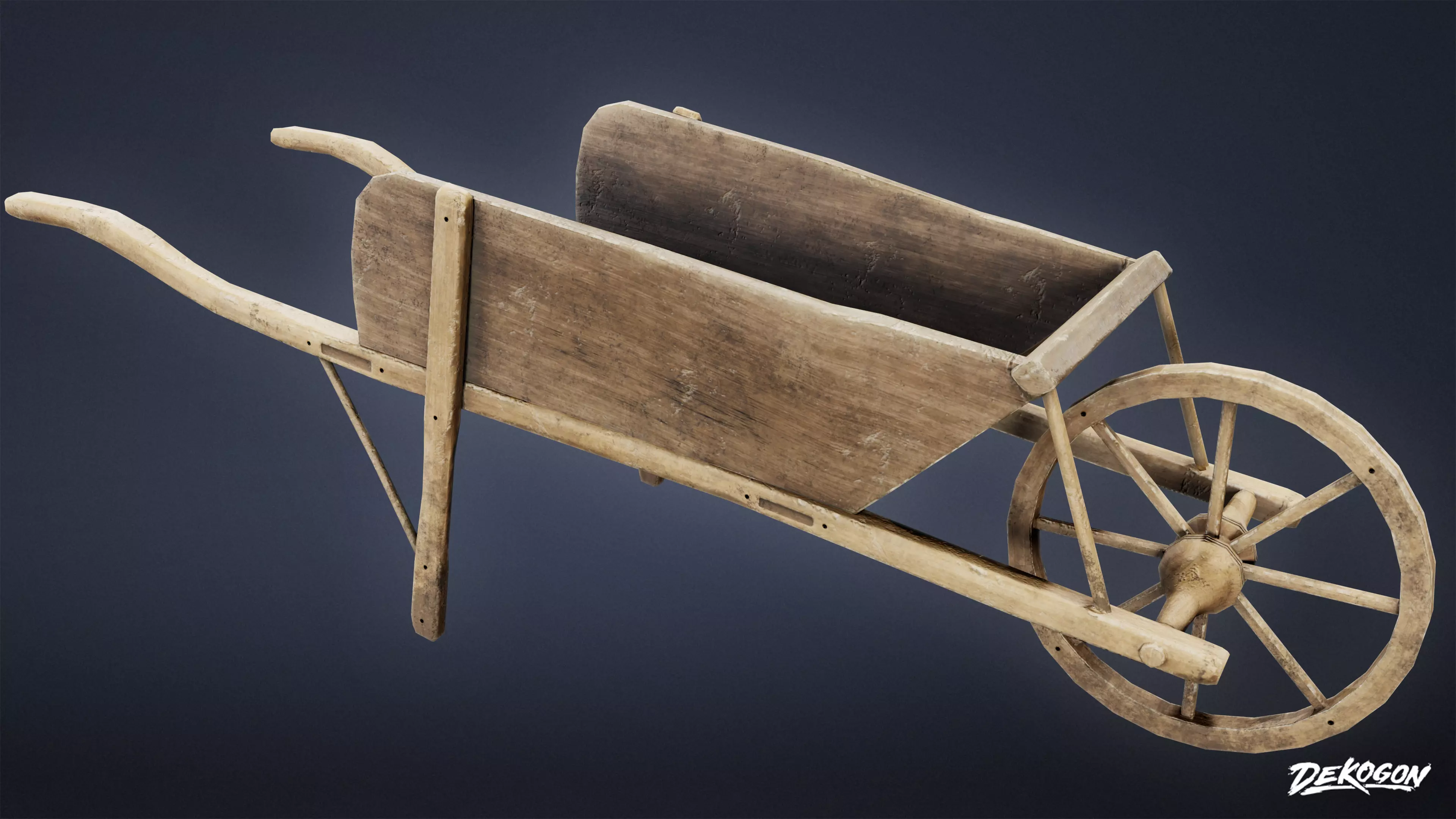 ATTIC - Wheelbarrow 01 - LOW POLY Low-poly 3D model