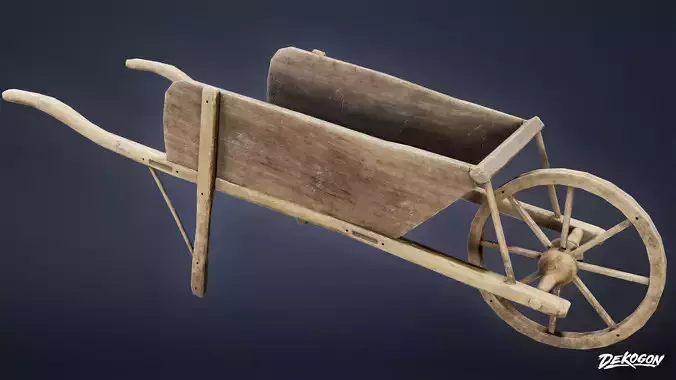 ATTIC - Wheelbarrow 01 - LOW POLY