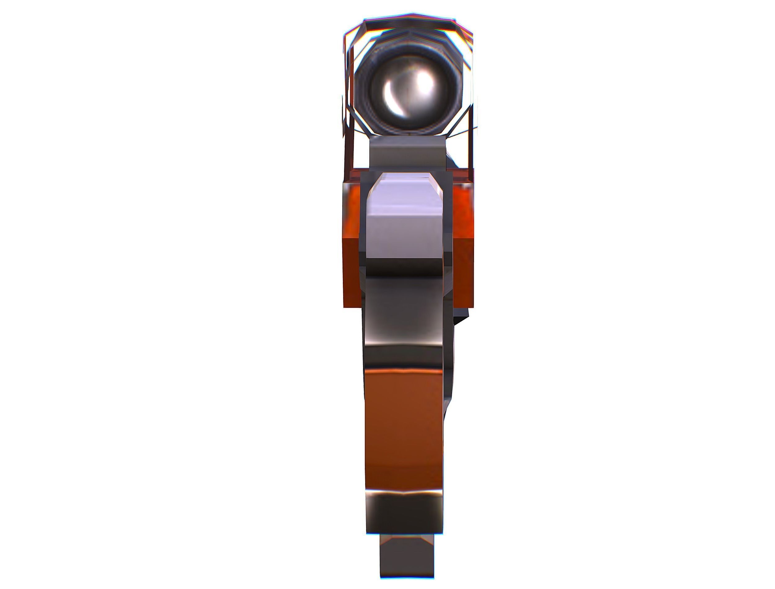 Sniper rifle of the future weapon barrel blaster laser arms Low-poly 3D model_45