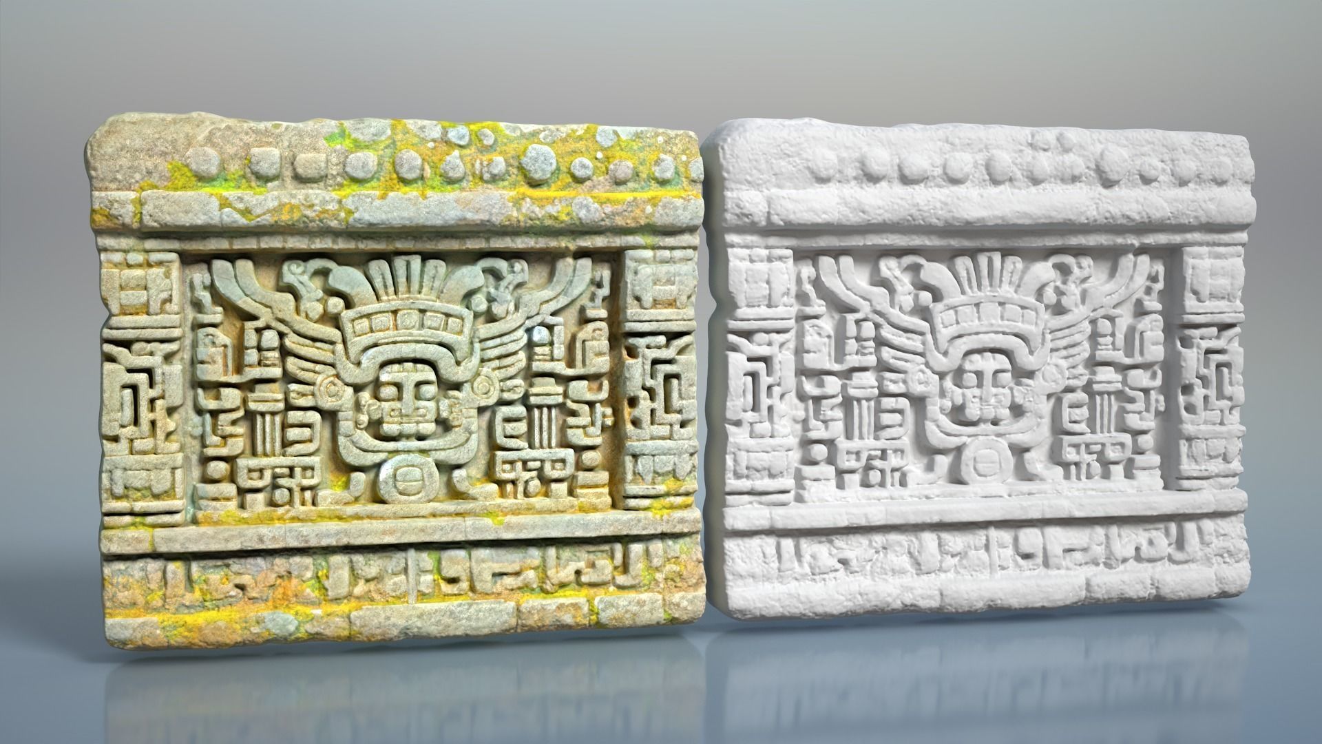 High poly ruin Mayan Temple Walls - 240712 3D model_4