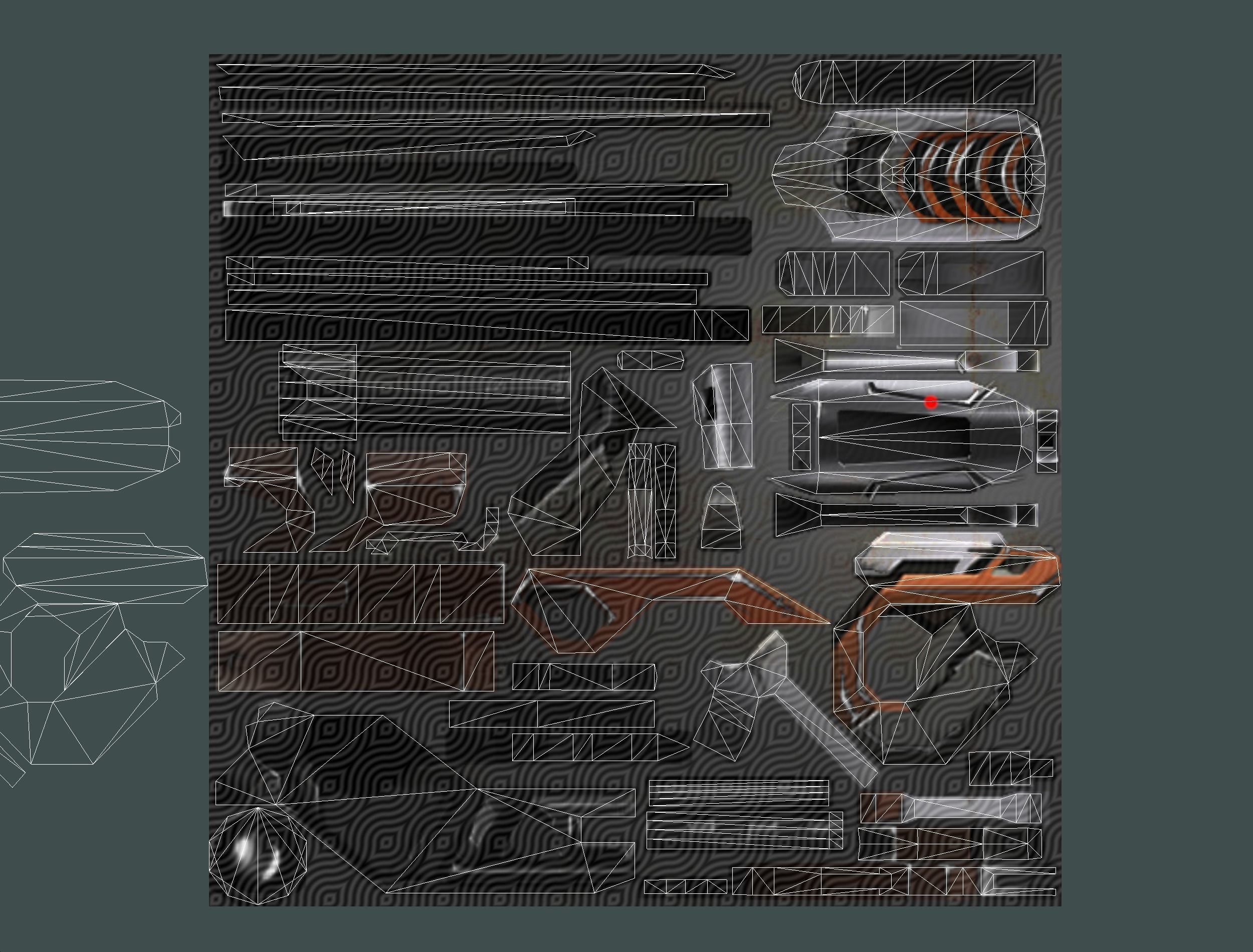 Weapons Set 4 Gun Pistol Assault rifle Sniper rifle machine gun 3D Model Collection_44