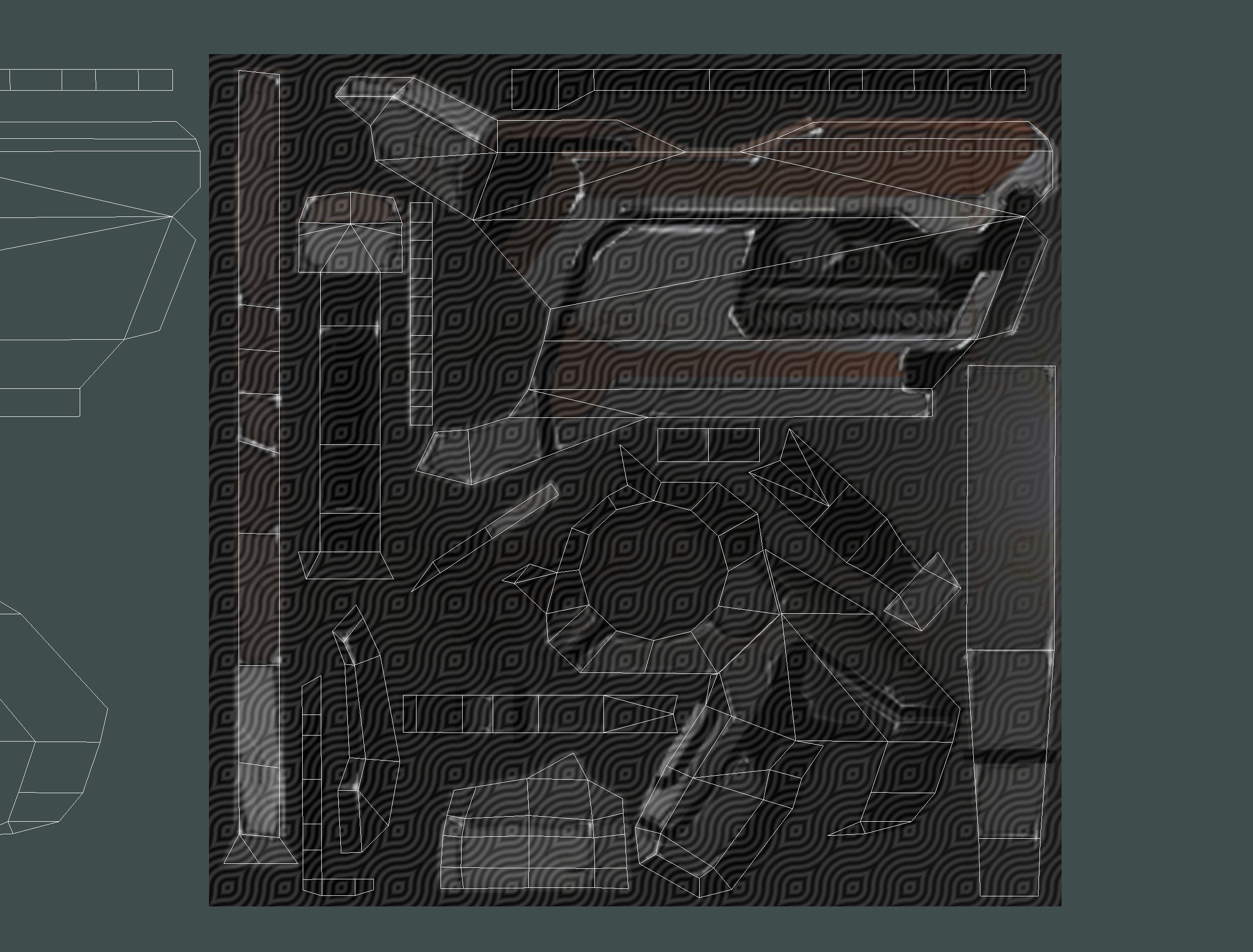 Weapons Set 4 Gun Pistol Assault rifle Sniper rifle machine gun 3D Model Collection_42