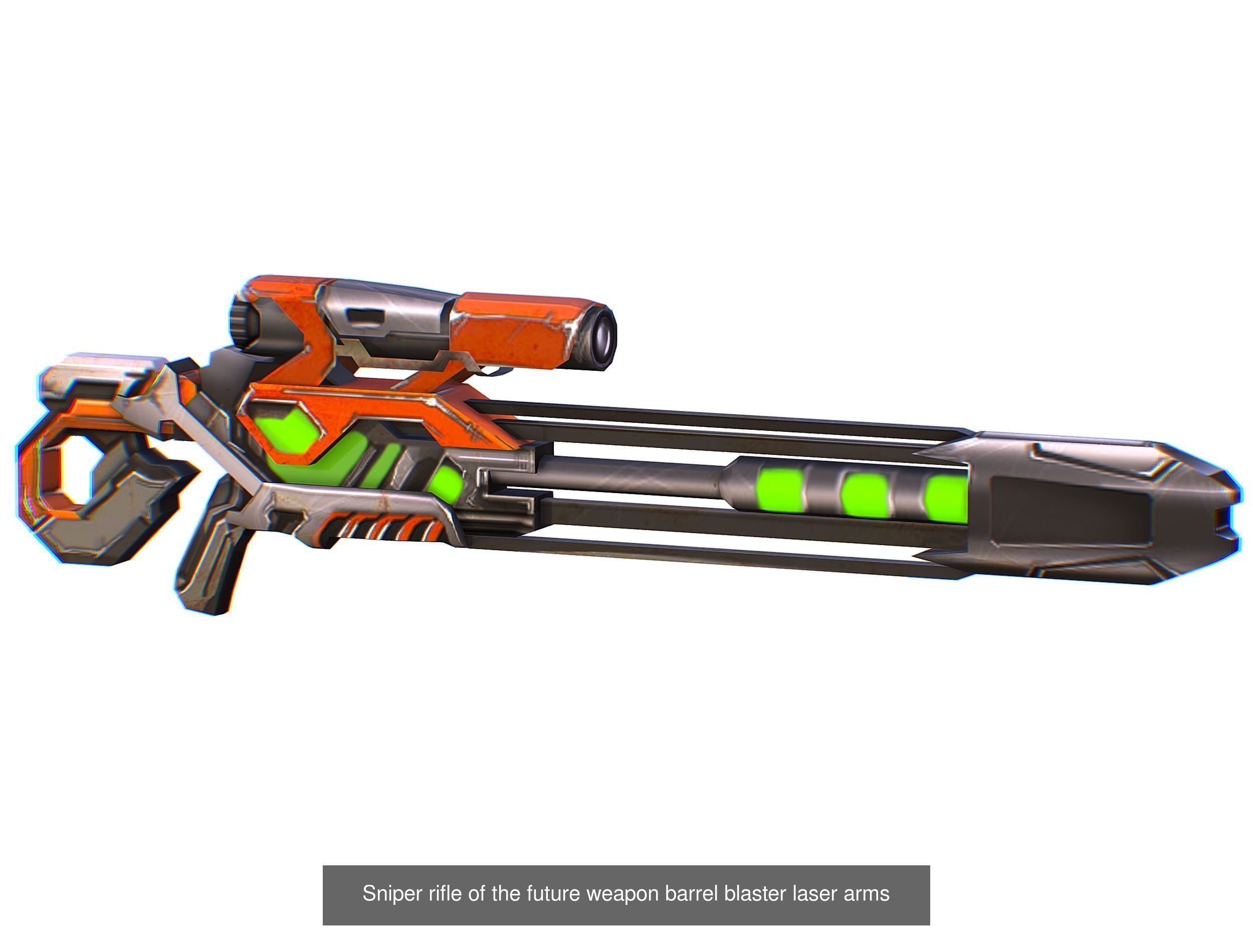 Weapons Set 4 Gun Pistol Assault rifle Sniper rifle machine gun 3D Model Collection_36