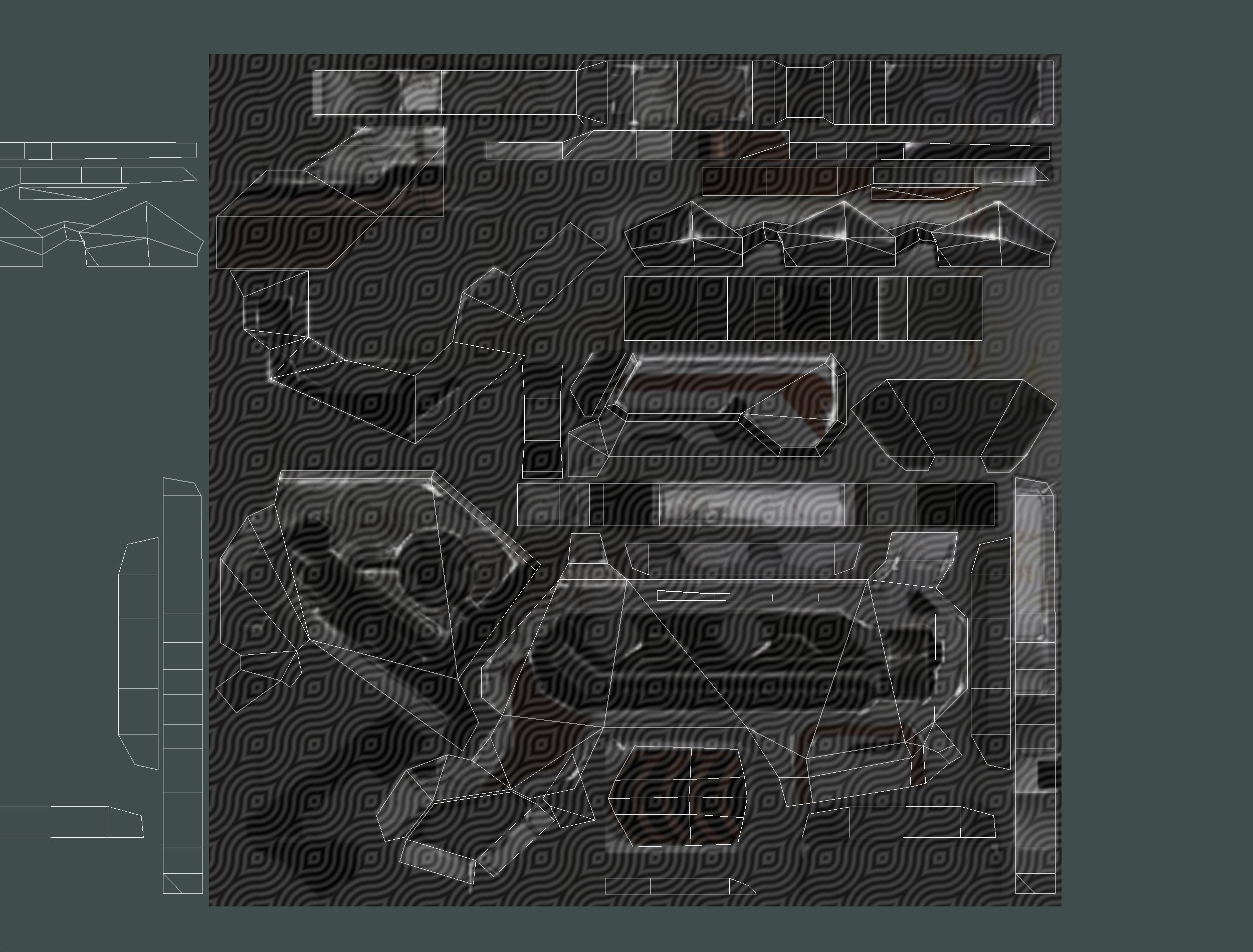 Weapons Set 4 Gun Pistol Assault rifle Sniper rifle machine gun 3D Model Collection_43