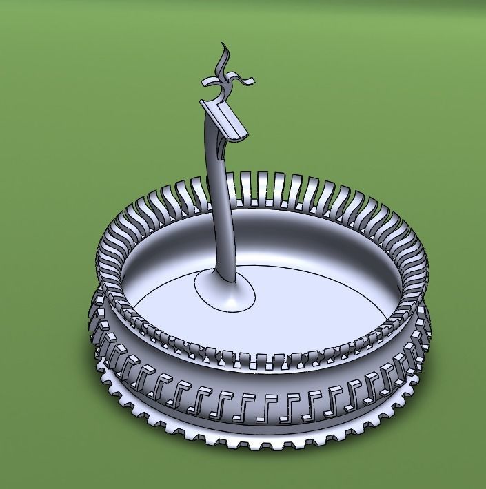 Ash tray with cigarrete holder 3D print model_7