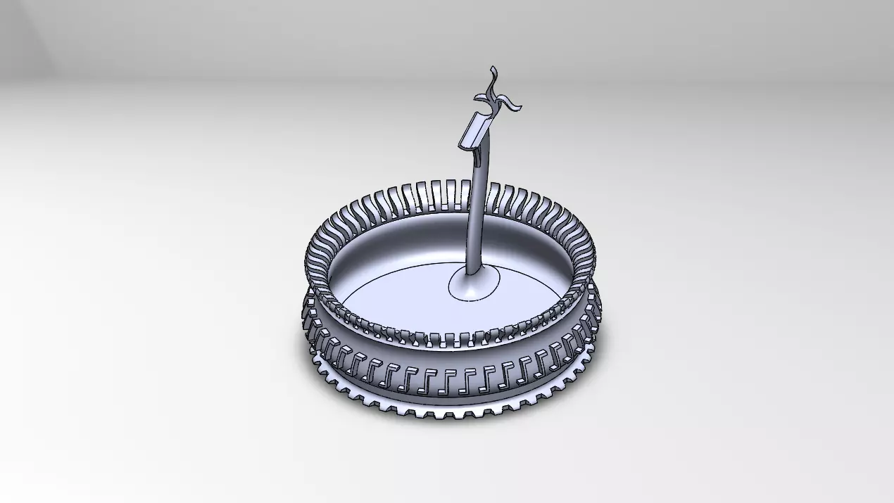 Ash tray with cigarrete holder 3D print model_0