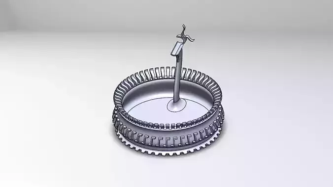 Ash tray with cigarrete holder 3D print model
