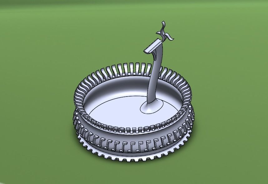 Ash tray with cigarrete holder 3D print model_4