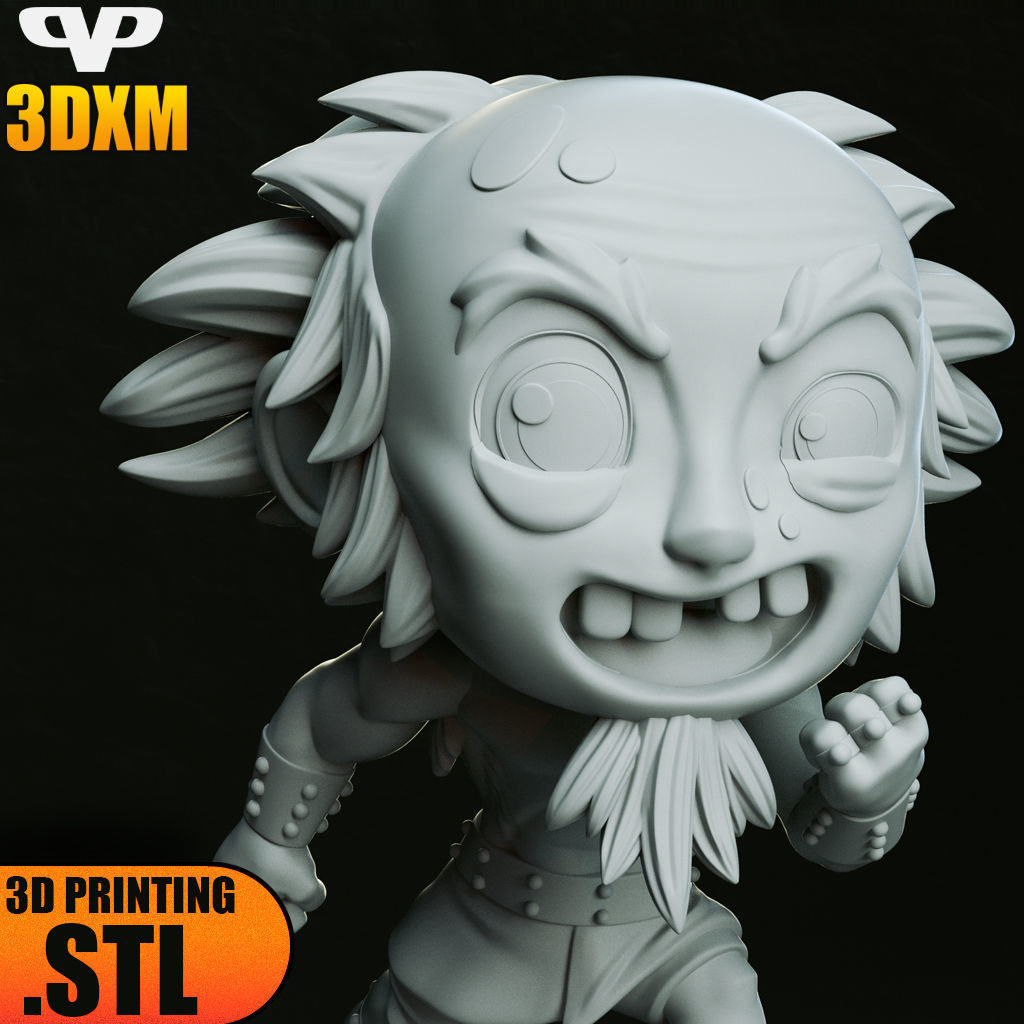 King Bumi Chibi STL for 3D Printing ChibiSTL 3DXM 3D print model_4