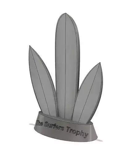 Surfboard Trophy 3D print model