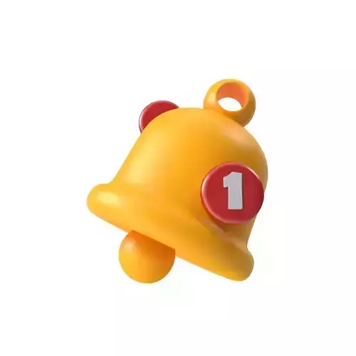 Notification Bell Cartoon 3D model