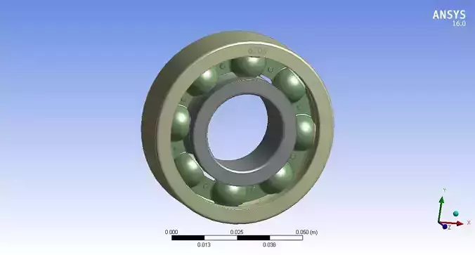 A ball bearing 3d assembly in solid works