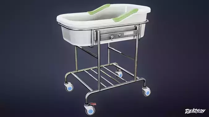 HOSPITAL - Baby Bed 01 - LOW POLY