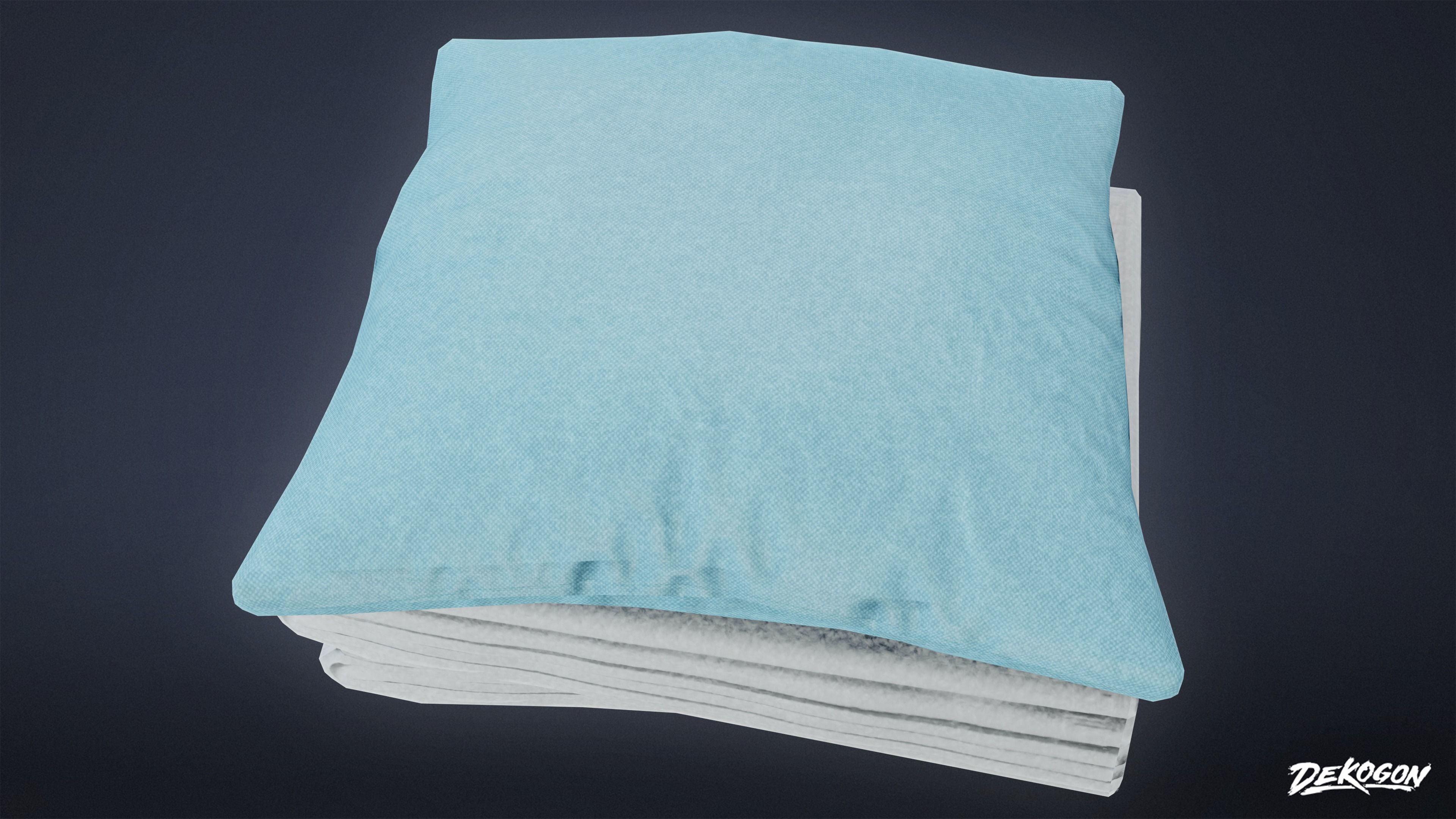 HOSPITAL - Blanket Set 01 - LOW POLY Low-poly 3D model_4