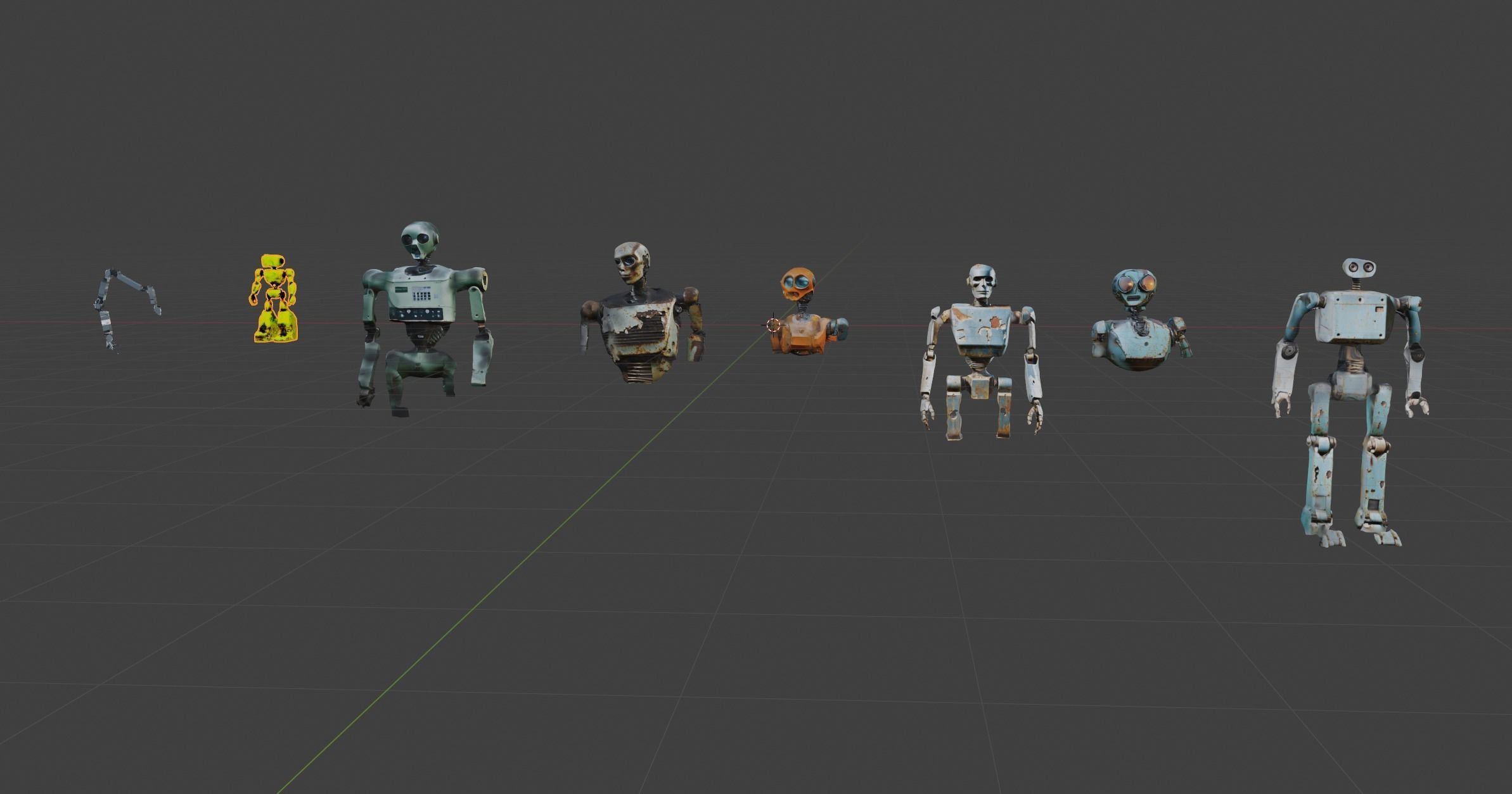 Robot Kitbash Hard Surface and Sculpted Mechs and Derelicts 3D model_17