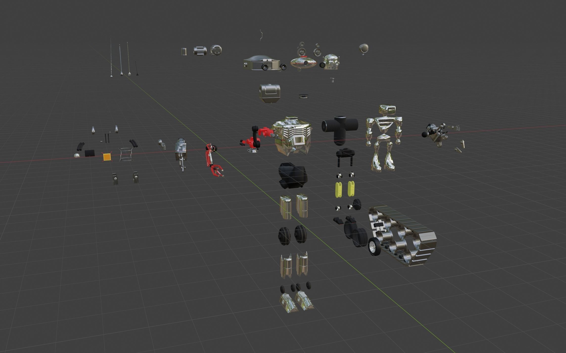 Robot Kitbash Hard Surface and Sculpted Mechs and Derelicts 3D model_1