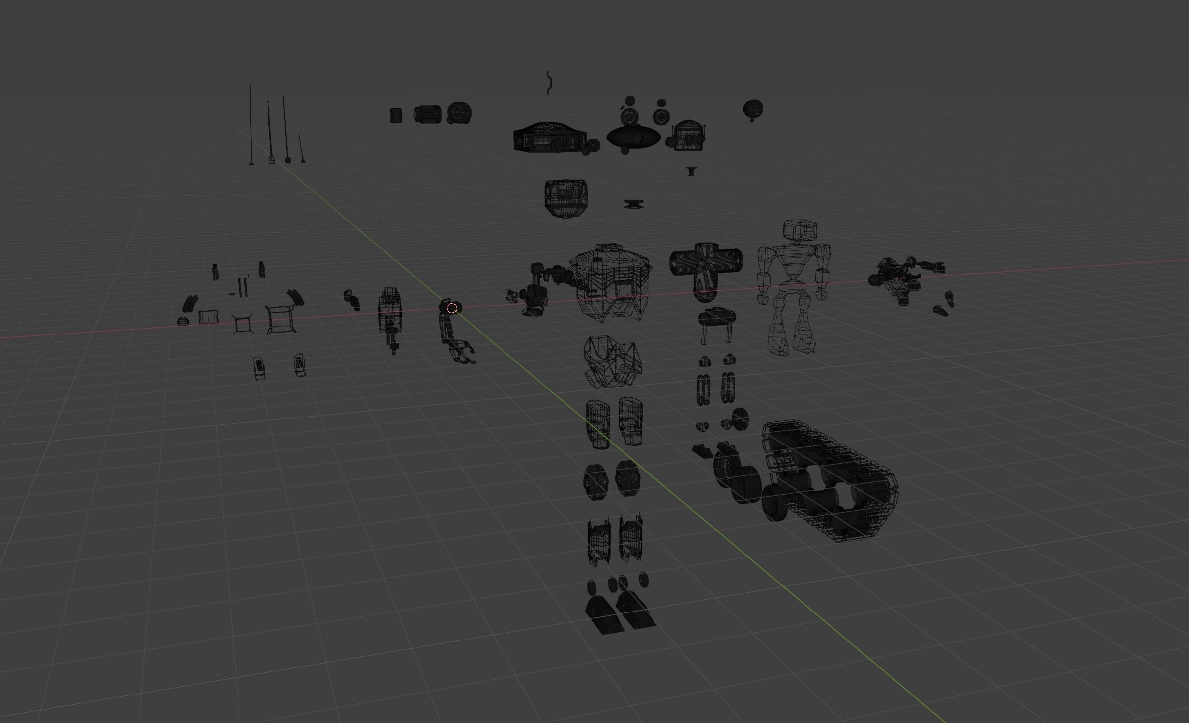 Robot Kitbash Hard Surface and Sculpted Mechs and Derelicts 3D model_2