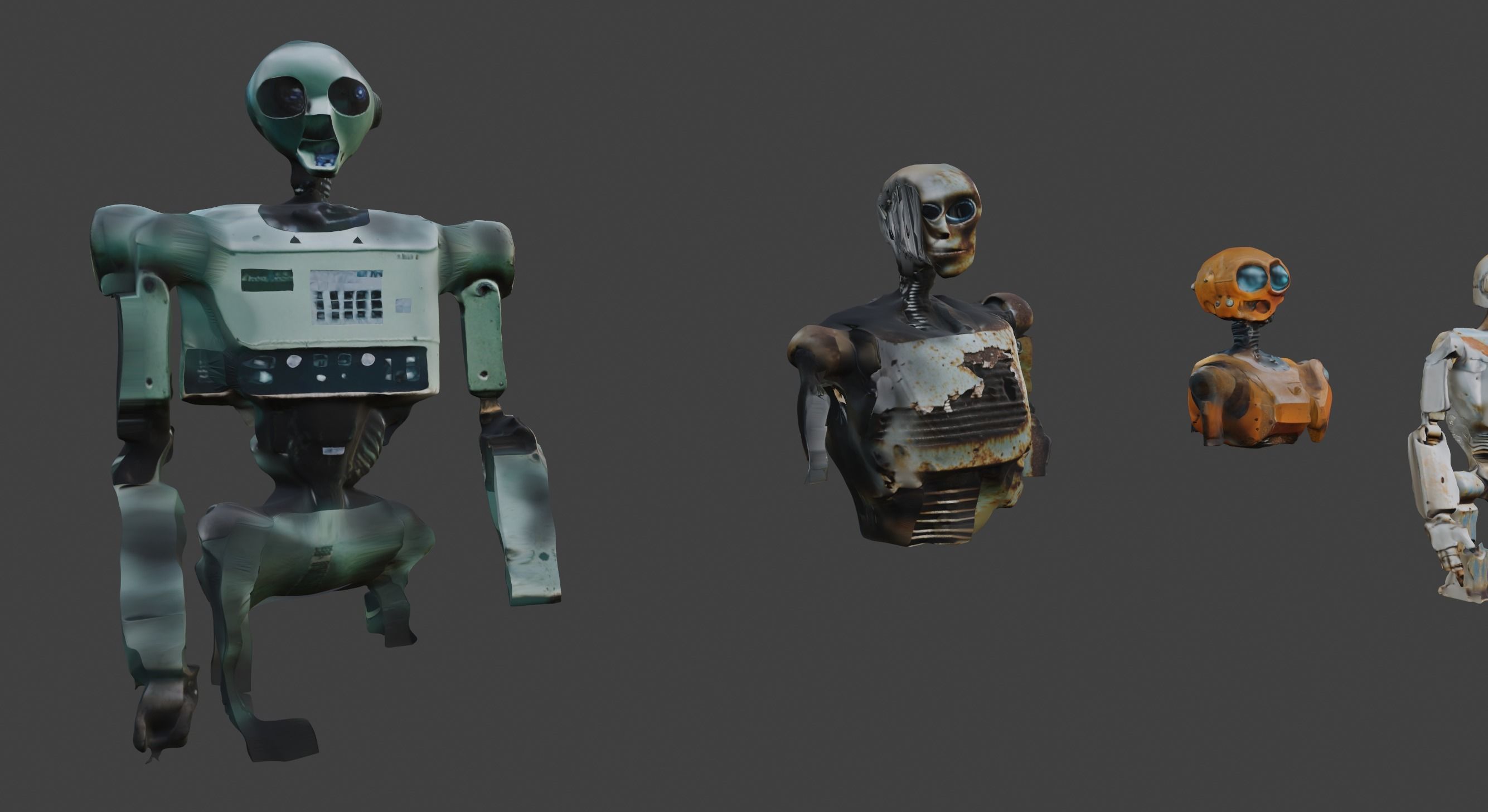 Robot Kitbash Hard Surface and Sculpted Mechs and Derelicts 3D model_21