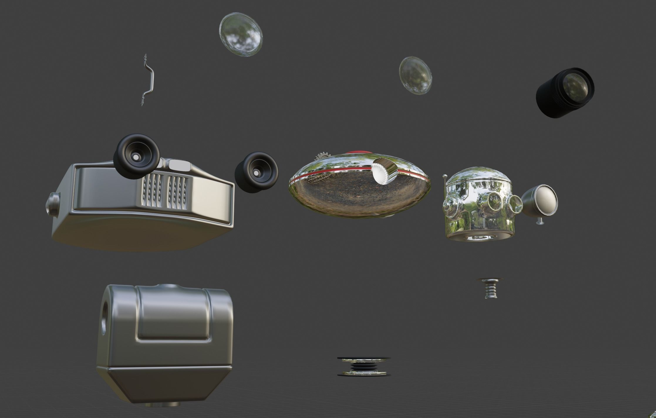 Robot Kitbash Hard Surface and Sculpted Mechs and Derelicts 3D model_5