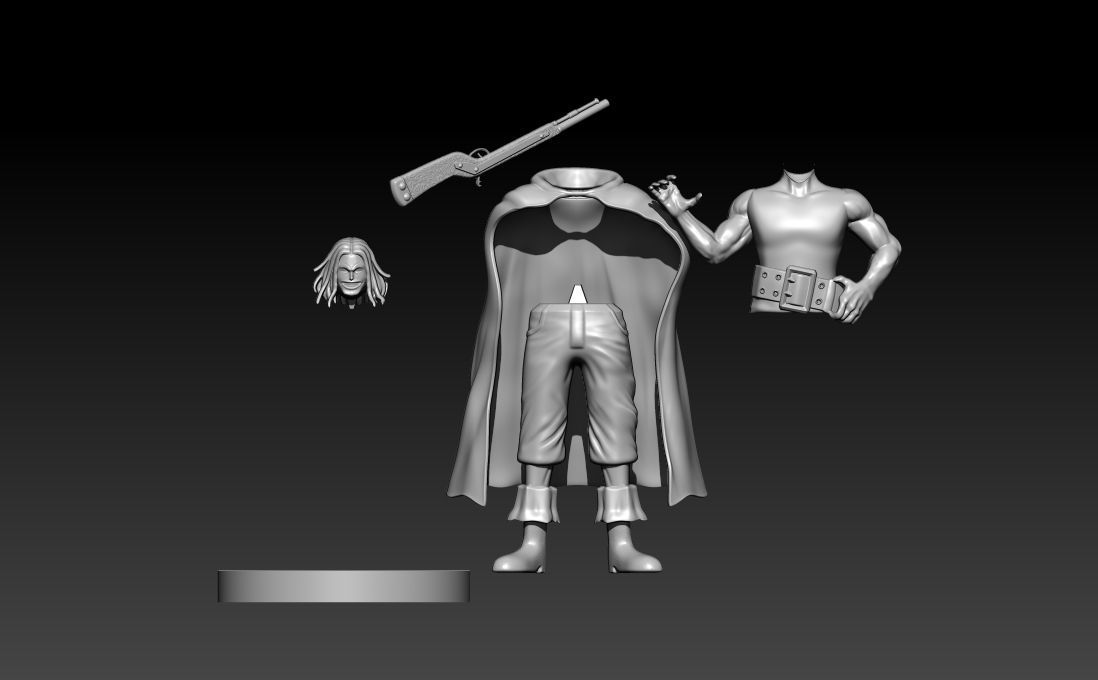 YASOPP - RED HAIR PIRATES - ONE PIECE 3D 3D print model_1