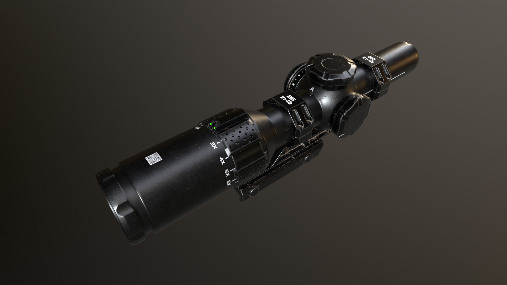 SIG SAUER Tango 6T Rifle scope Low-poly 3D model_8