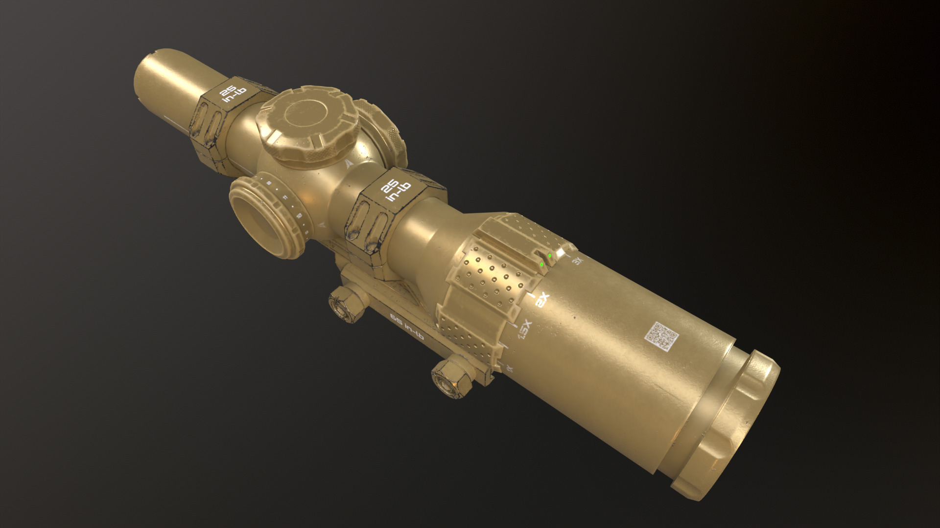 SIG SAUER Tango 6T Rifle scope Low-poly 3D model_12