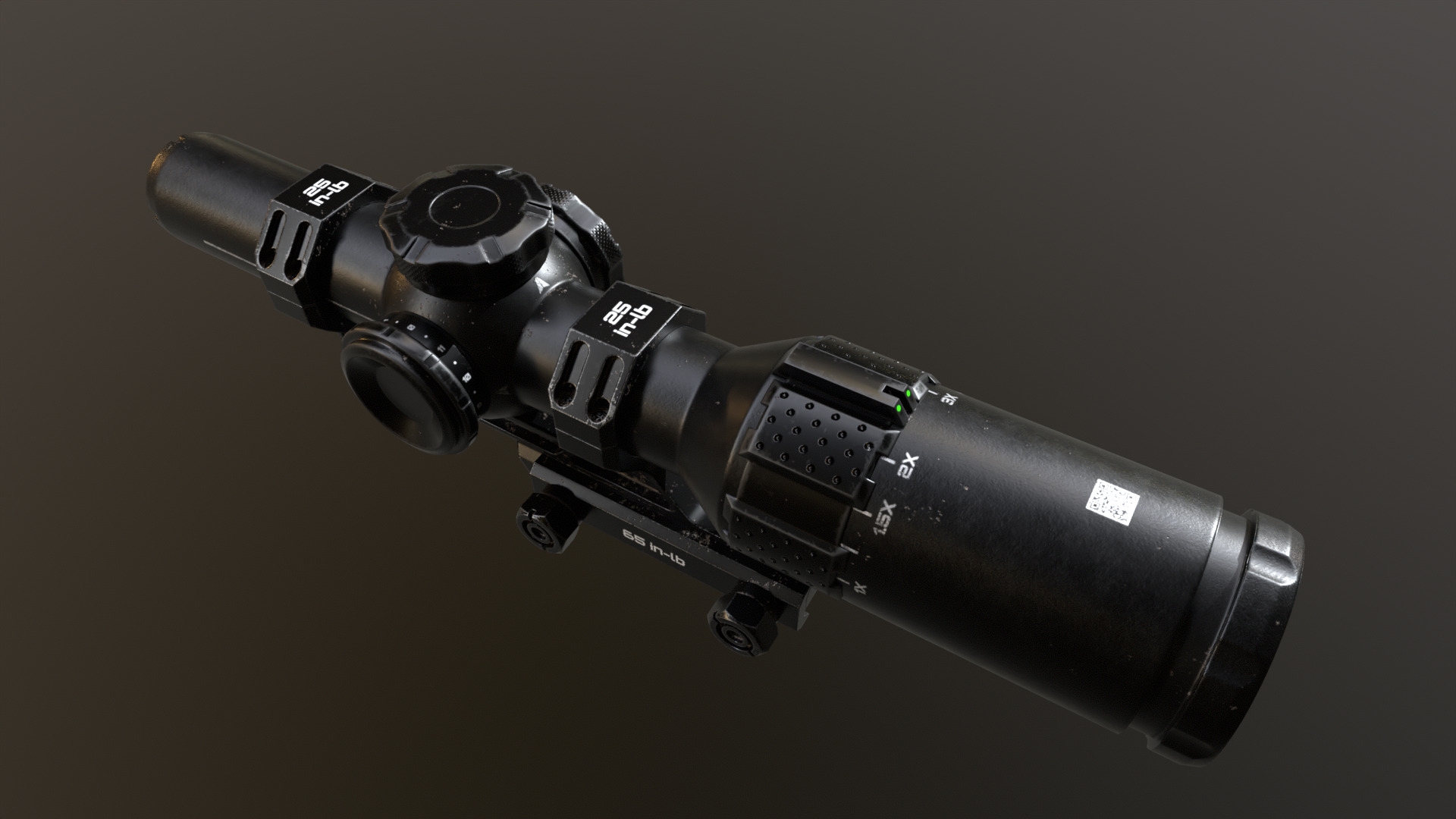 SIG SAUER Tango 6T Rifle scope Low-poly 3D model_5