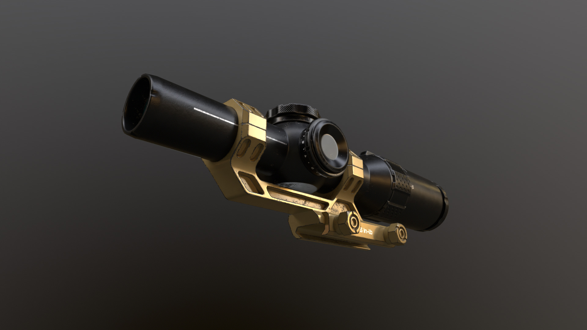 SIG SAUER Tango 6T Rifle scope Low-poly 3D model_15